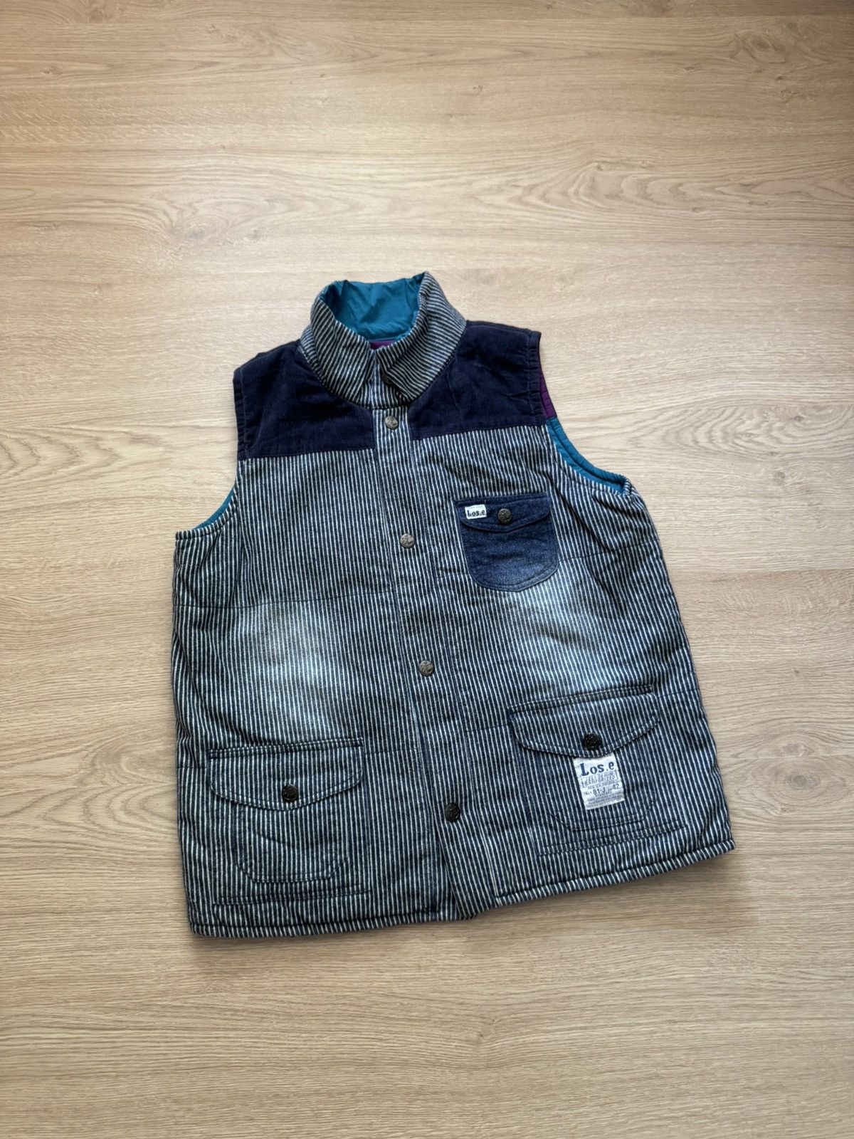 Japanese Brand Vintage Los.e Union Made Sanfor Denim Japanese Vest Size US M / EU 48-50 / 2 - 1 Thumbnail