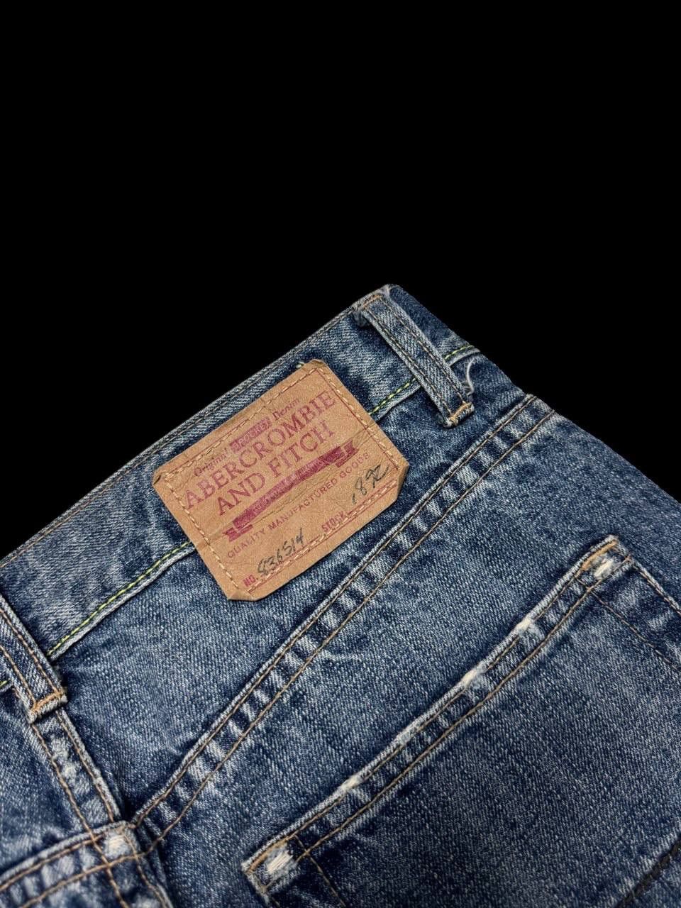 Abercrombie & Fitch BOOTCUT Sick Abrecrombie Mudwash Distress Tattoo Baggy Flare Size US 30 / EU 46 - 19 Thumbnail