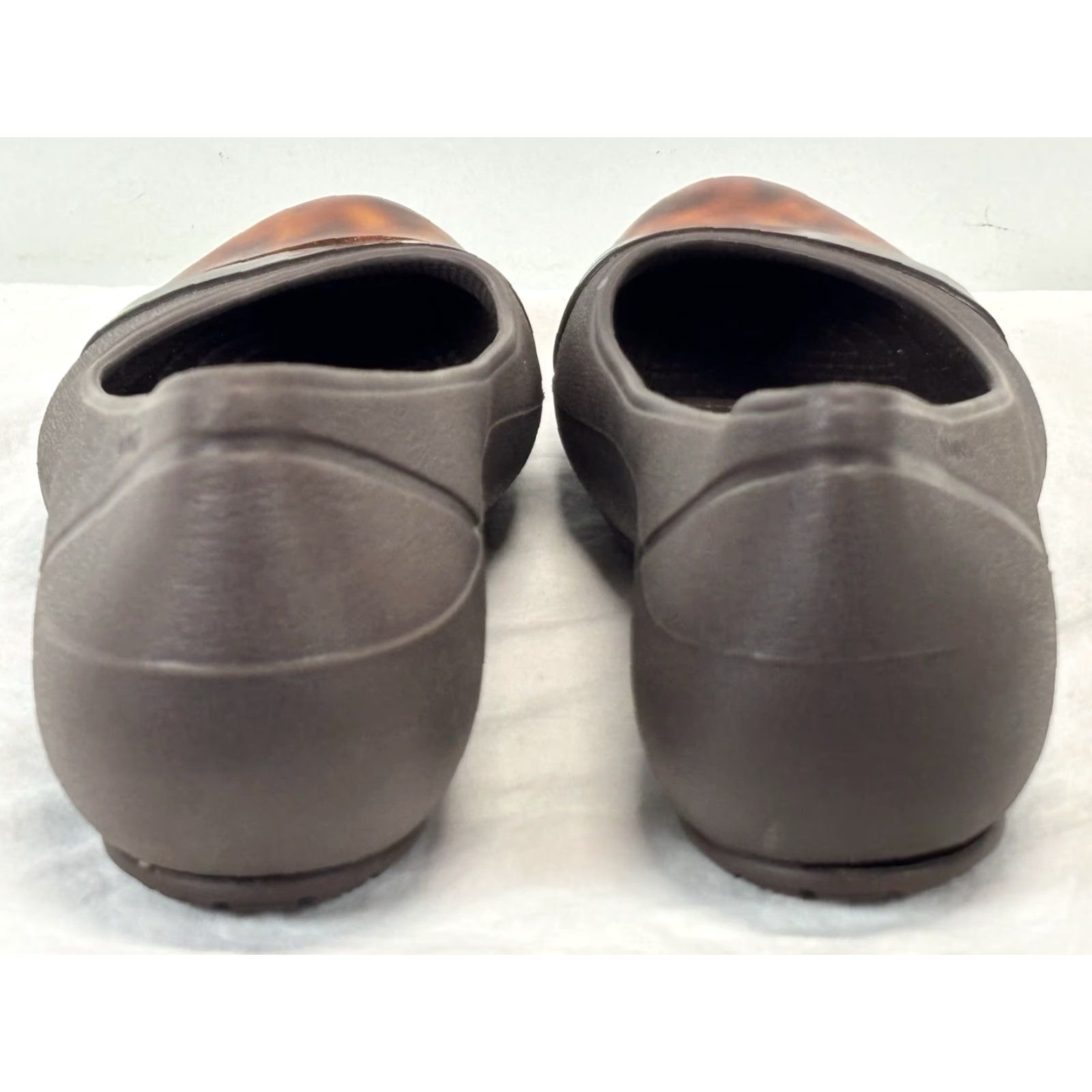 Crocs Crocs Cap Toe Tortoise Brown Marble Ballerina Flats Women’s Size 9 Size ONE SIZE - 4 Thumbnail