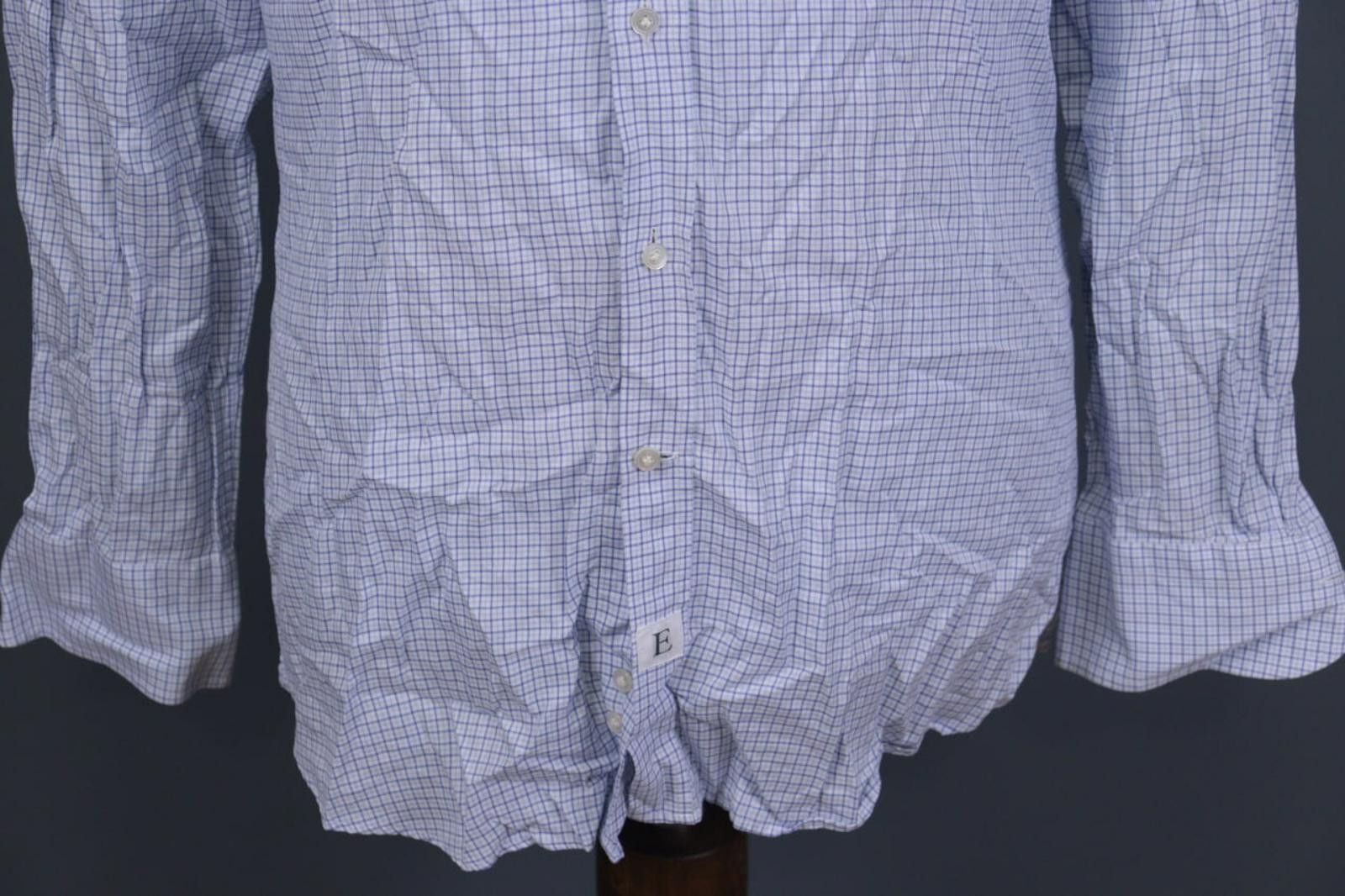 Emmett Emmett London Slim Fit Blue Check Printed Shirt Size M Size US M / EU 48-50 / 2 - 4 Thumbnail