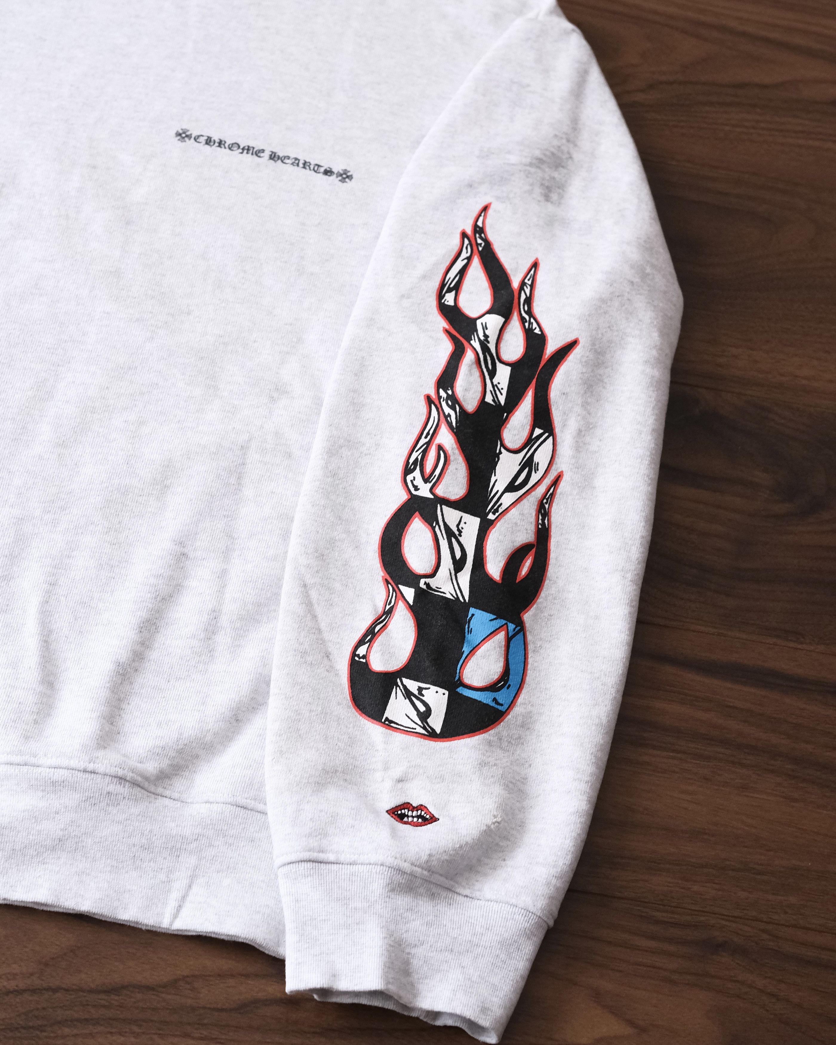Chrome Hearts Chrome Hearts Mattry Boy Crewneck Brain Flame Grey Sweater Size US L / EU 52-54 / 3 - 5 Thumbnail
