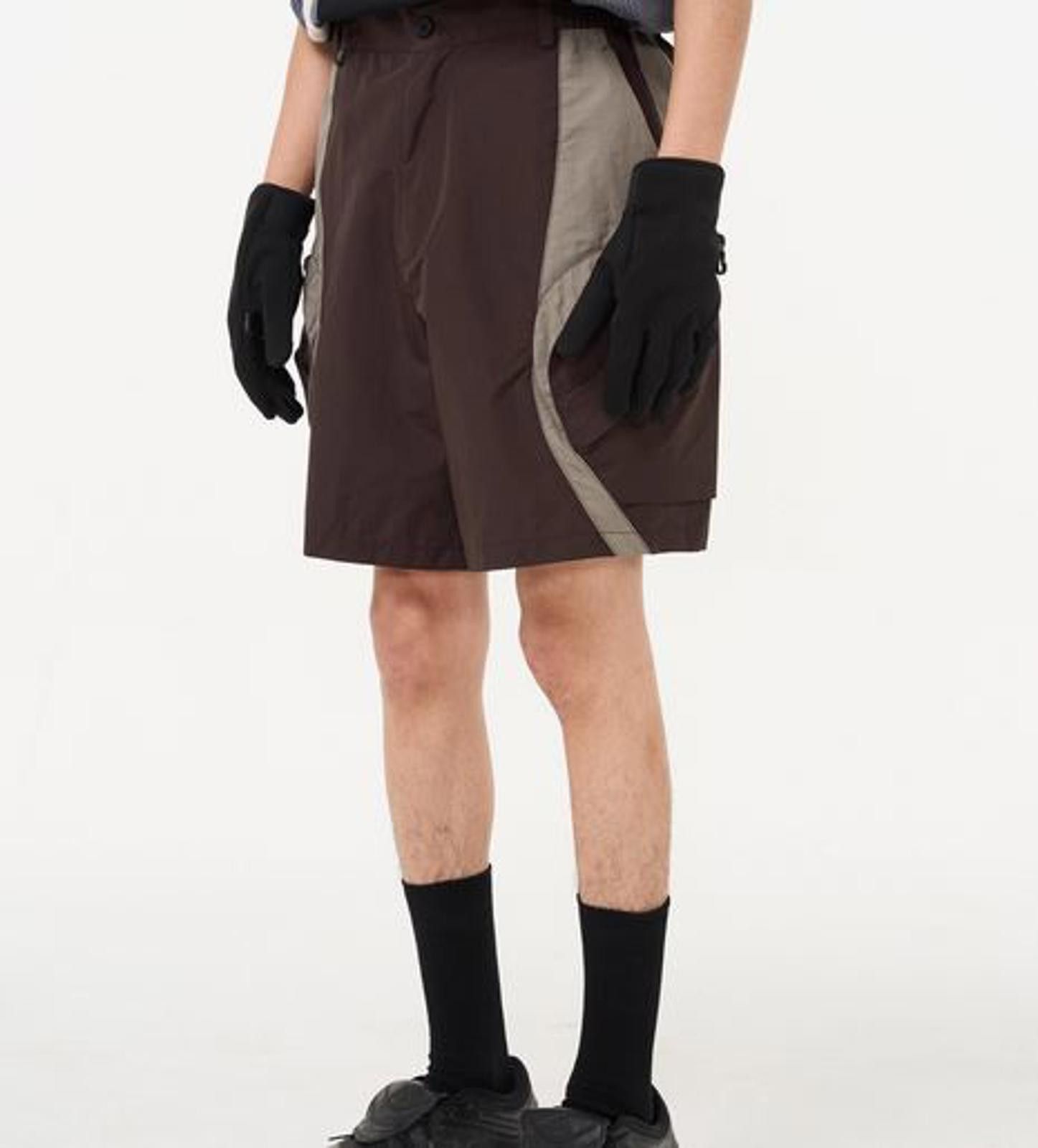Other 7440371 Brown/Grey Panelled Cargo Shorts Size US 30 / EU 46 - 1 Thumbnail