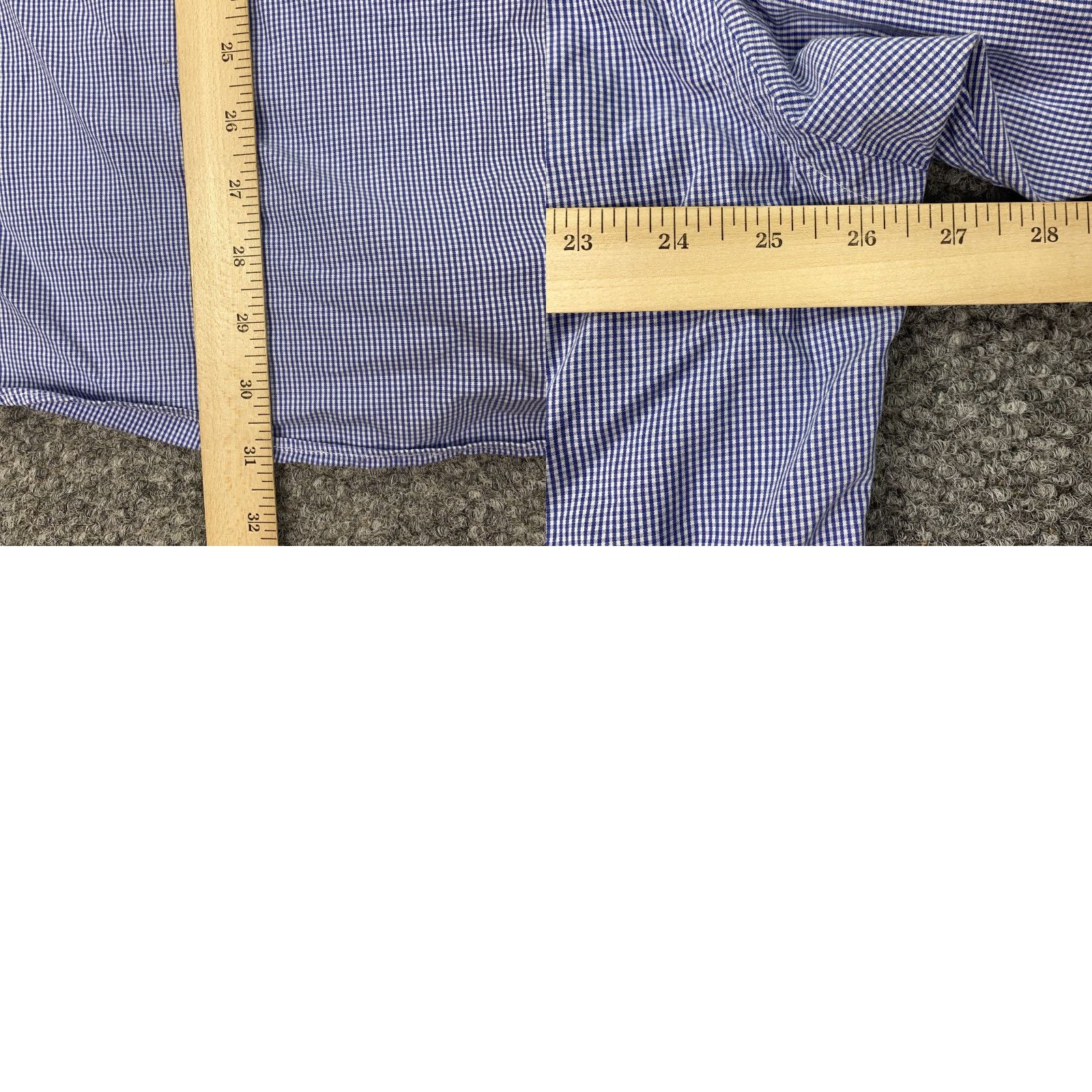 Ralph Lauren VINTAGE Ralph Lauren Shirt Mens Large Long Sleeve Cotton Gingham Blue White Classic Fit 90s Preppy Polo Pony Size US L / EU 52-54 / 3 - 8 Thumbnail