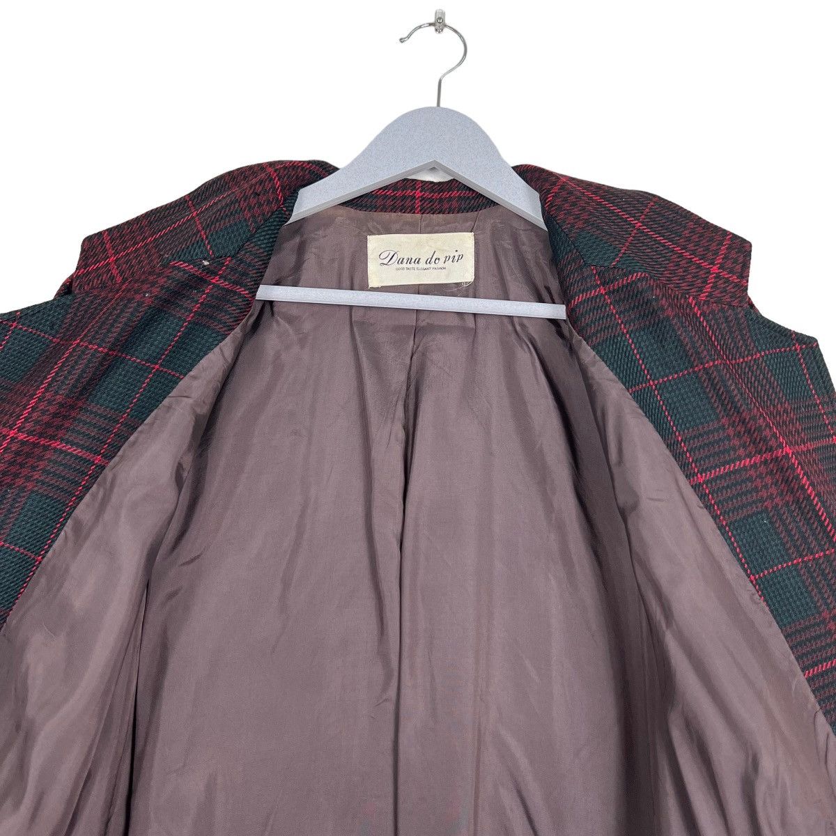 Issey Miyake 🔥 DANA DO PIP PLAID CHECK WOOL COLAR LESS BOMBER JACKET Size US M / EU 48-50 / 2 - 12 Thumbnail