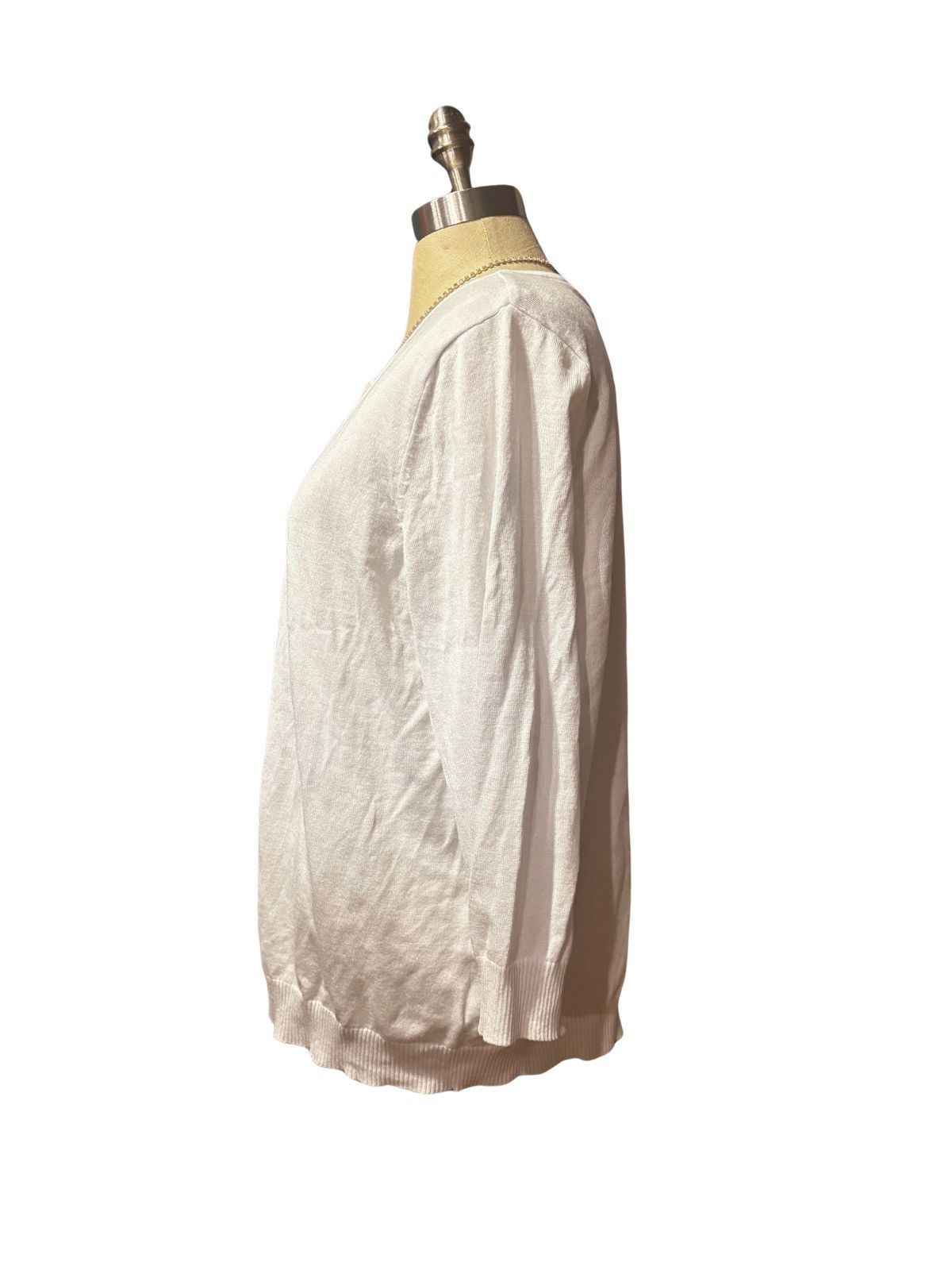 Cynthia Rowley Women’s white Cardigan.wt1997 Size XXL / US 16-18 / IT 52-54 - 3 Thumbnail