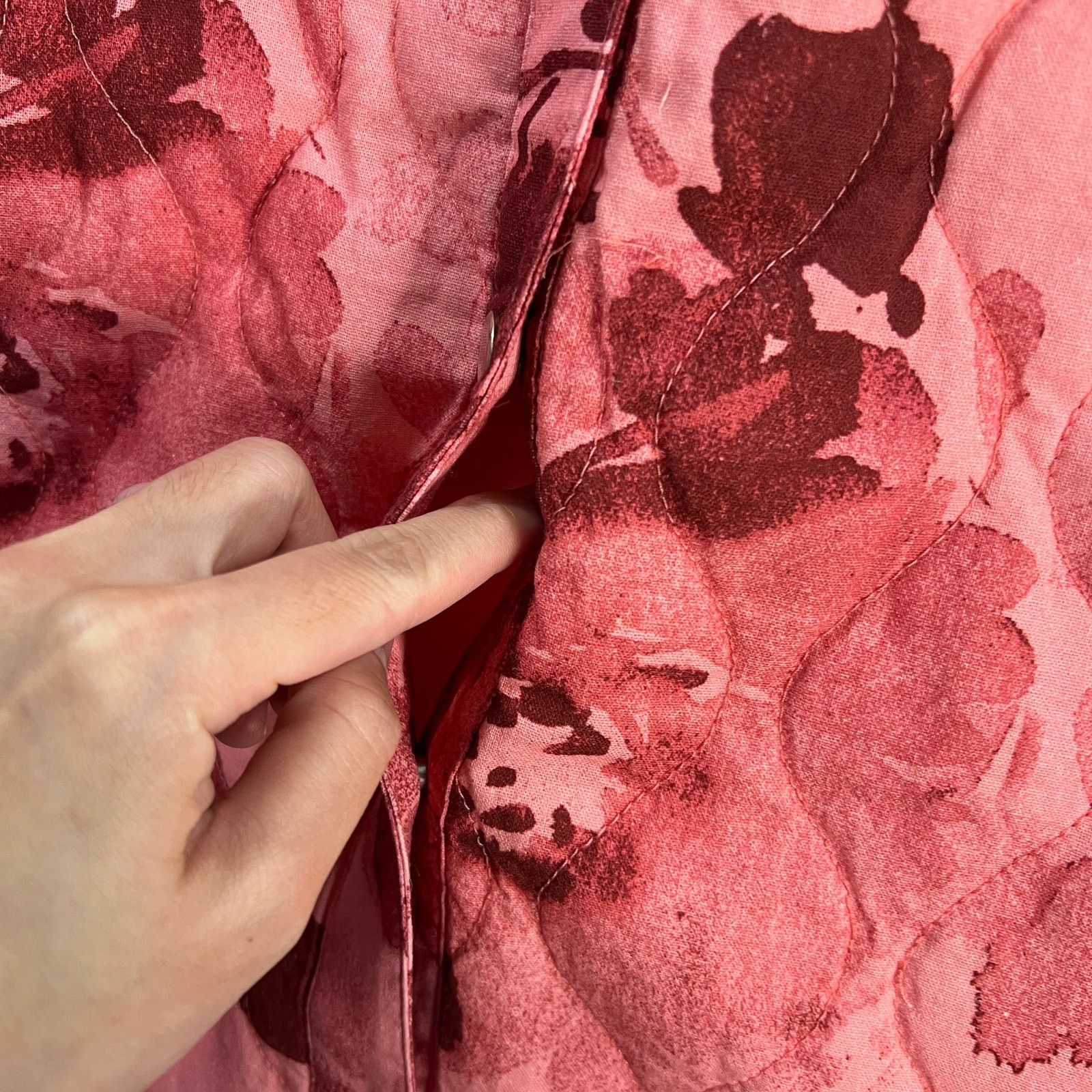 Denim & Co. Denim & Co. Cotton Quilted Jacket Rose Floral Size X-Large Size XL / US 12-14 / IT 48-50 - 4 Thumbnail