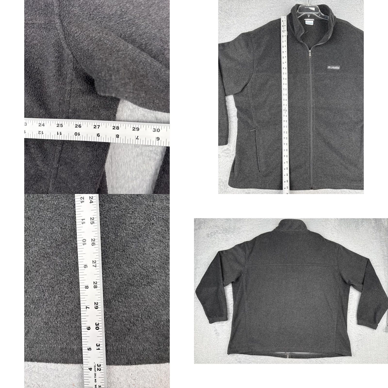 Vintage Columbia Jacket Womens 3X Gray Fleece Full Zip Collared Pockets Outdoor Warm Size XXL / US 16-18 / IT 52-54 - 8 Thumbnail