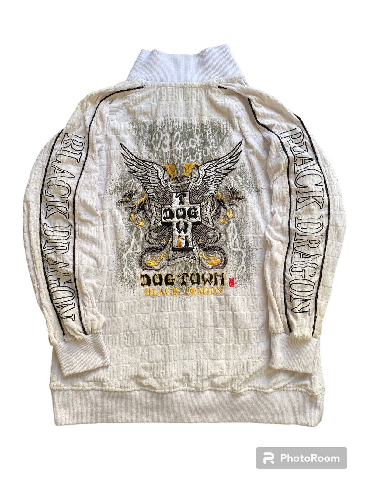 Dogtown × Japanese Brand × Vintage DogTown Black Dragon Design Monogram Zipper Jacket Size US XL / EU 56 / 4 - 3 Thumbnail