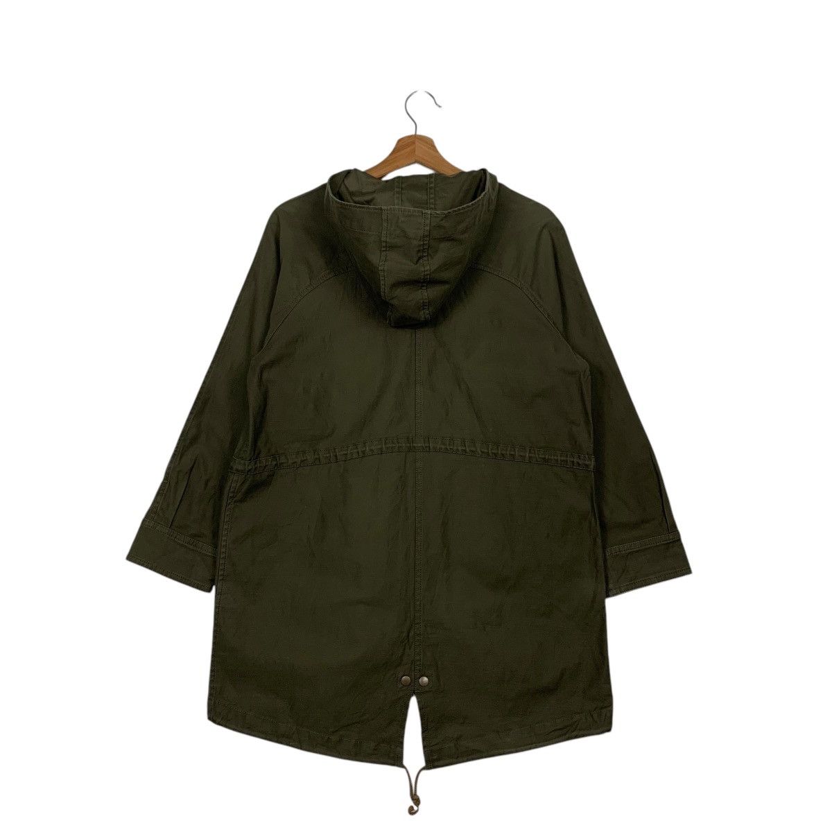 Japanese Brand MJUKA Olive Green Fish Tail Parka Free Size #2461-C110 Size US S / EU 44-46 / 1 - 17 Thumbnail