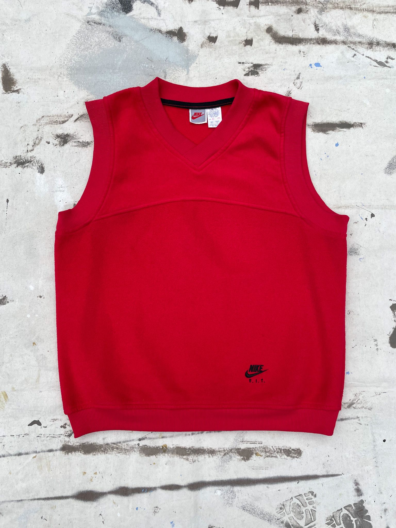 Nike × Vintage Vintage Nike Fit Sweater Vest- 1980s Size US L / EU 52-54 / 3 - 1 Thumbnail