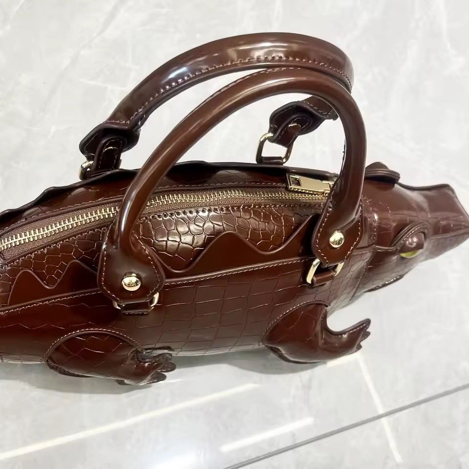 Other Streetwear Designer PU Leather Shoulder Crocodile Hand Bag Size ONE SIZE - 6 Thumbnail