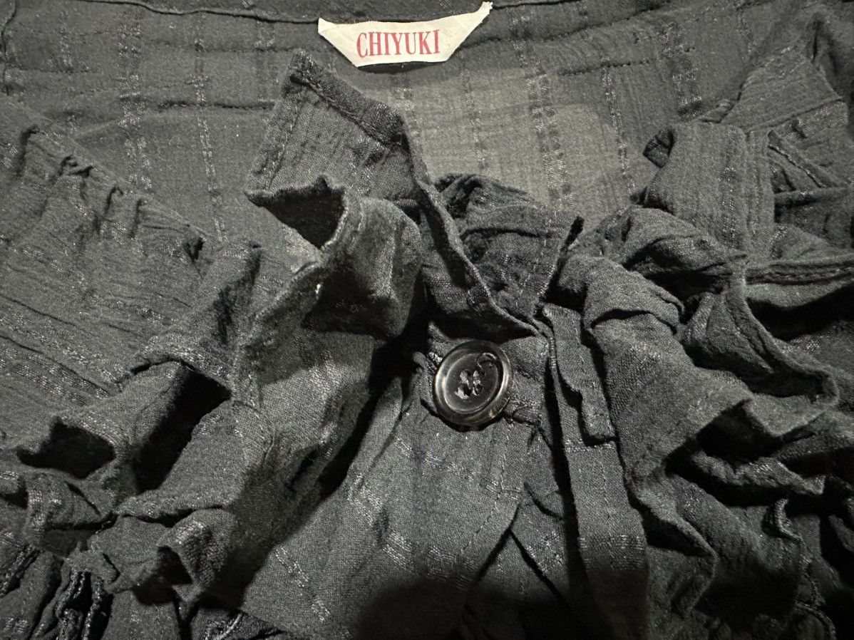 Japanese Brand 🔥Rare Goth Y2K Chiyuki Ruffled Bondage Blouse See Through Size S / US 4 / IT 40 - 7 Thumbnail