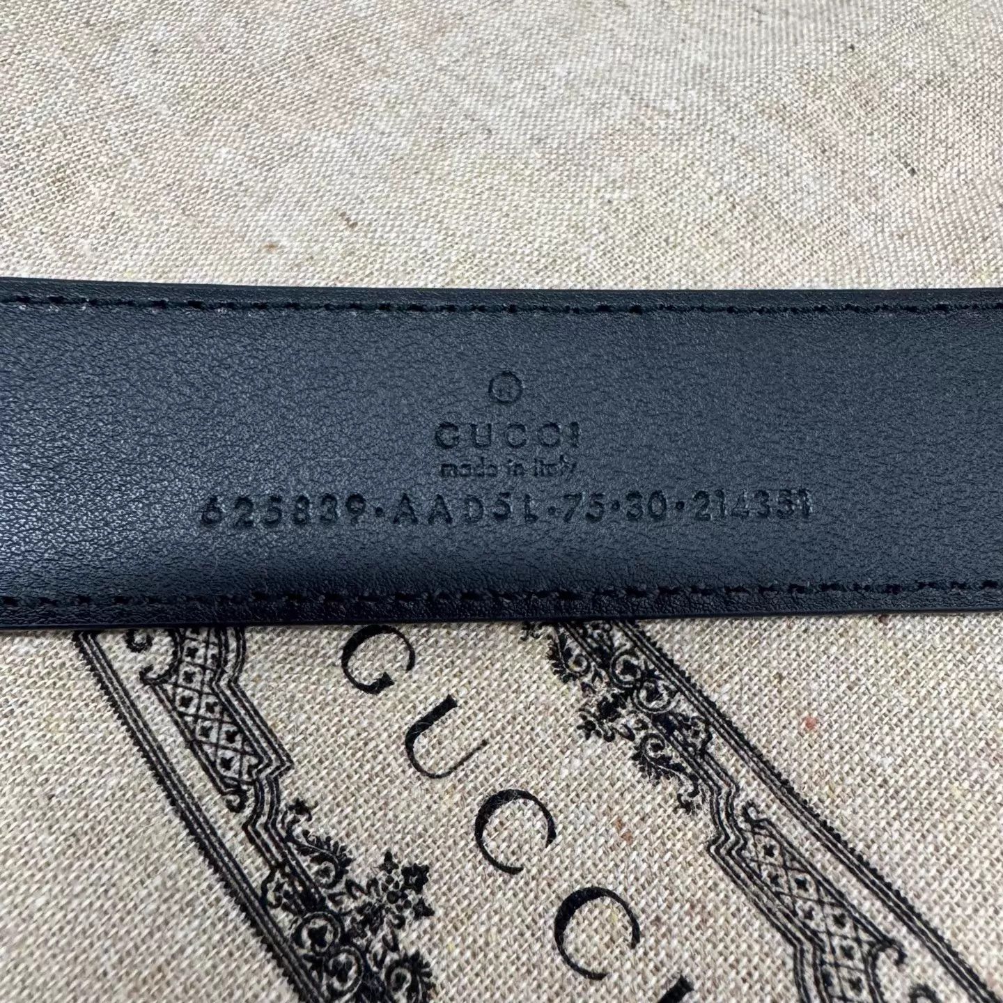 Gucci Gucci Double G Buckle & Embossed Belt 99 New 75/30 Size ONE SIZE - 6 Thumbnail