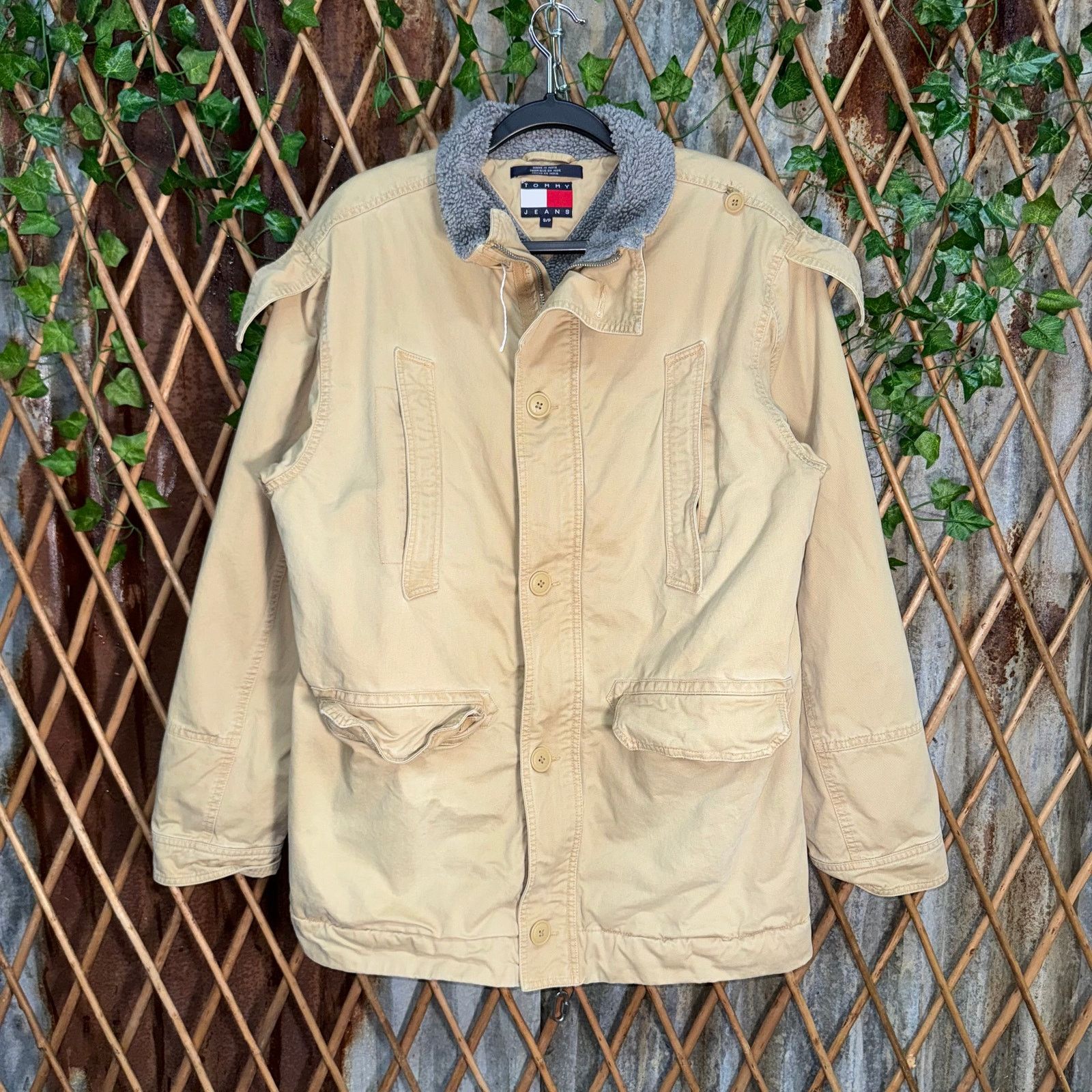 Tommy Hilfiger Vintage Y2K Tommy Hilfiger jeans 00 khaki utility chore coat Size US S / EU 44-46 / 1 - 1 Thumbnail