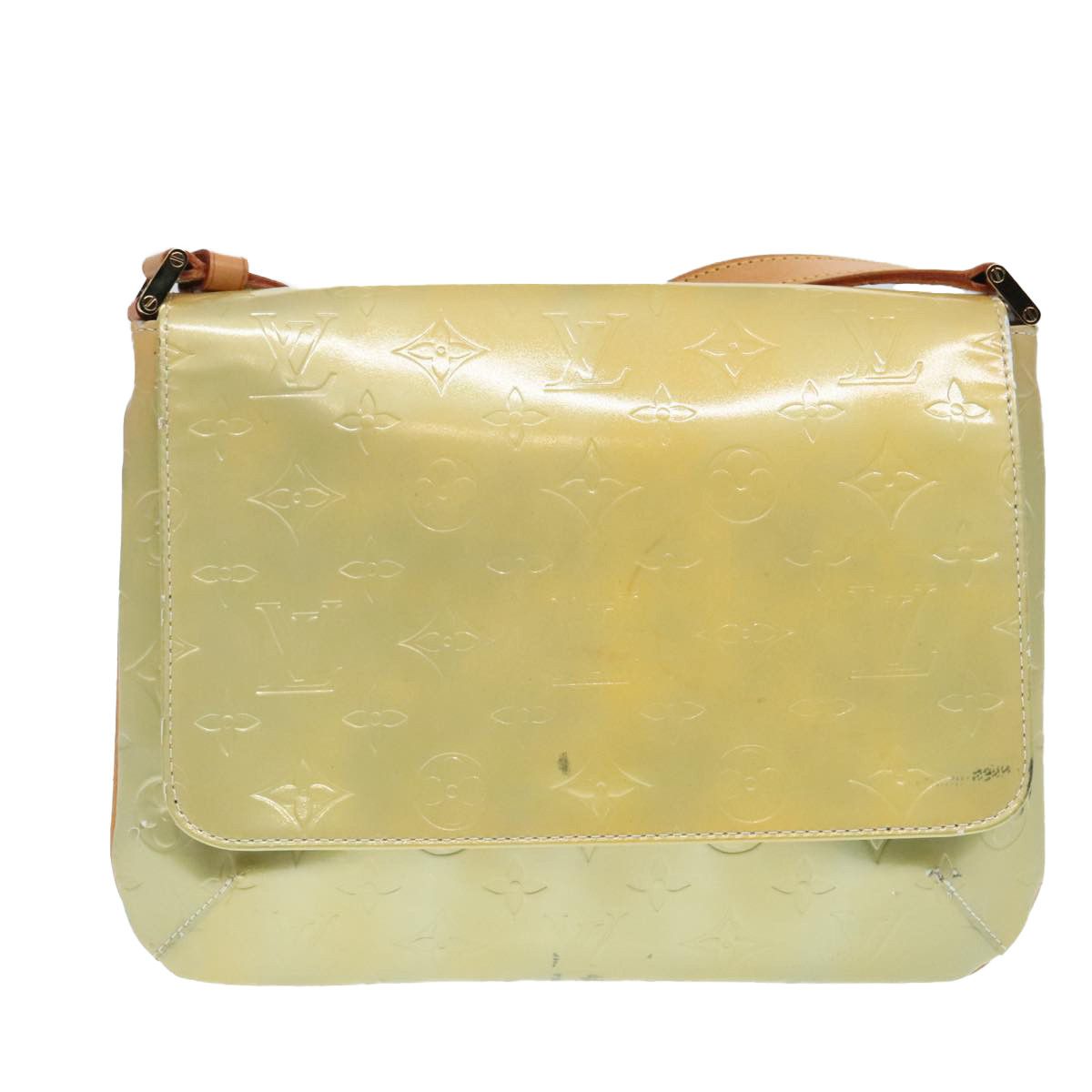 Thompson Street Camel Patent Leather Shoulder Bag