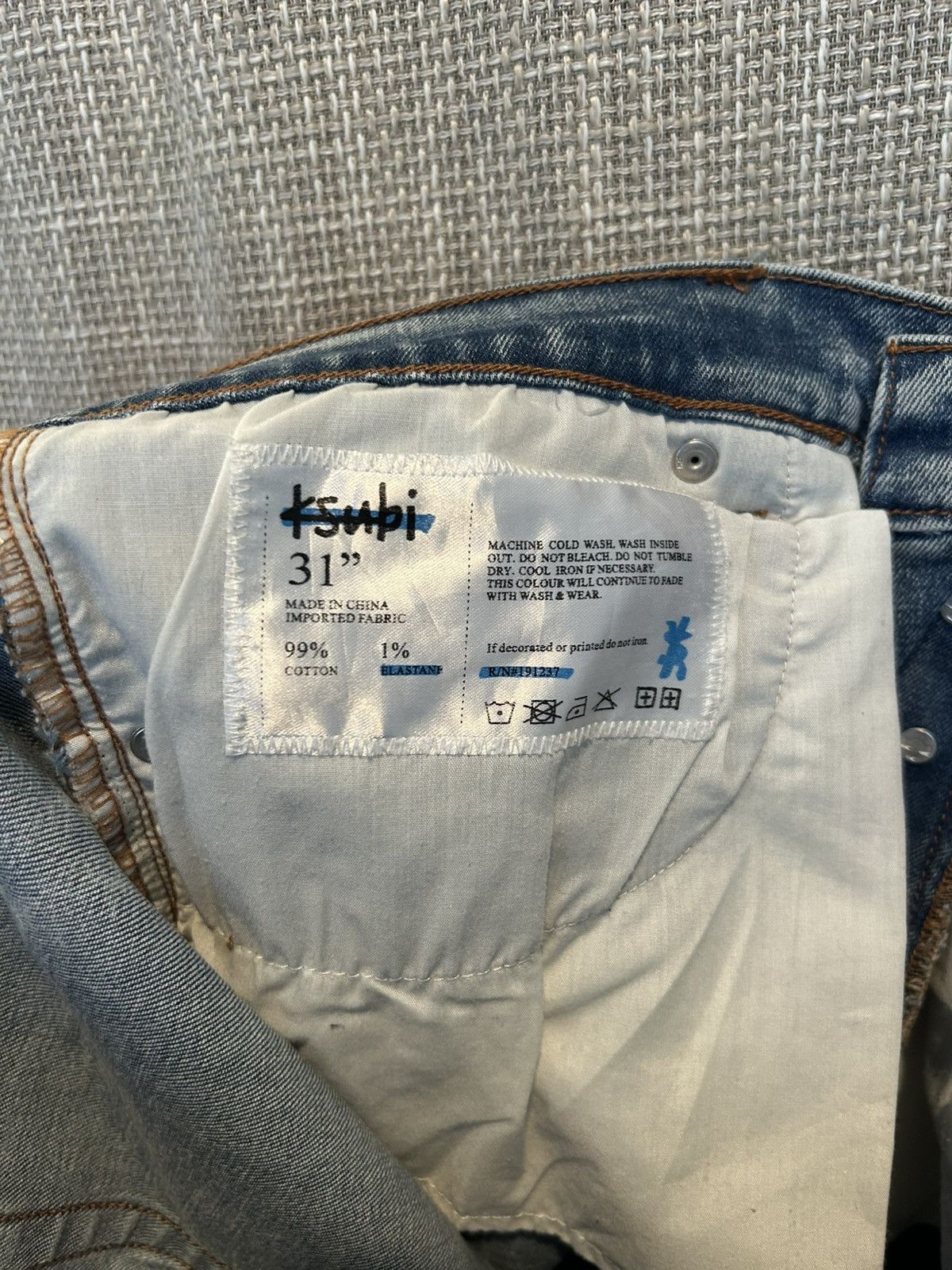 Ksubi Ksubi Chitch Philly Blue Distressed Light Denim Skinny Jeans Size US 31 - 4 Thumbnail