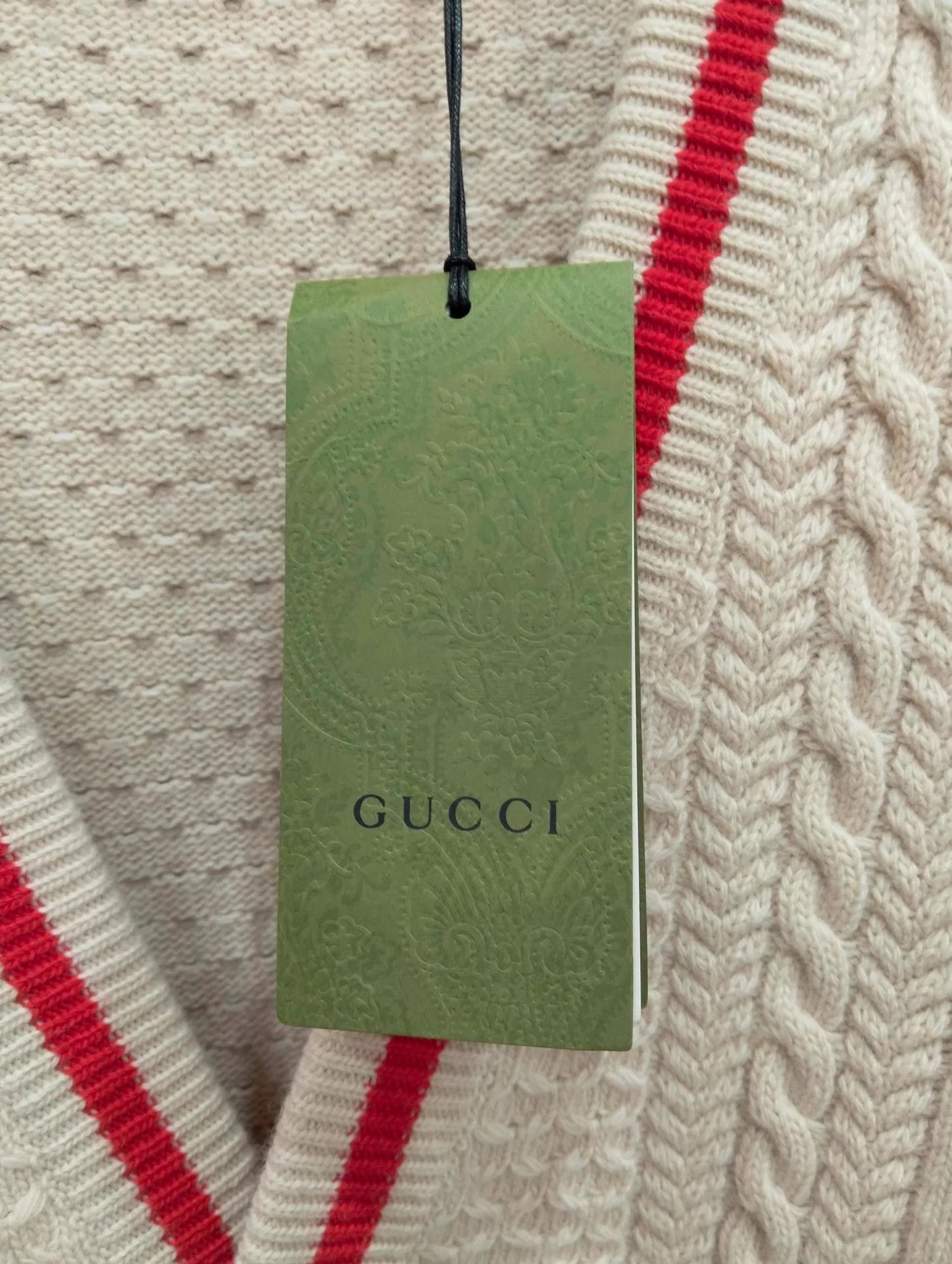Gucci GUCCI Love Parade Striped V-neck LS Knit Cardi XL Size US XL / EU 56 / 4 - 4 Thumbnail