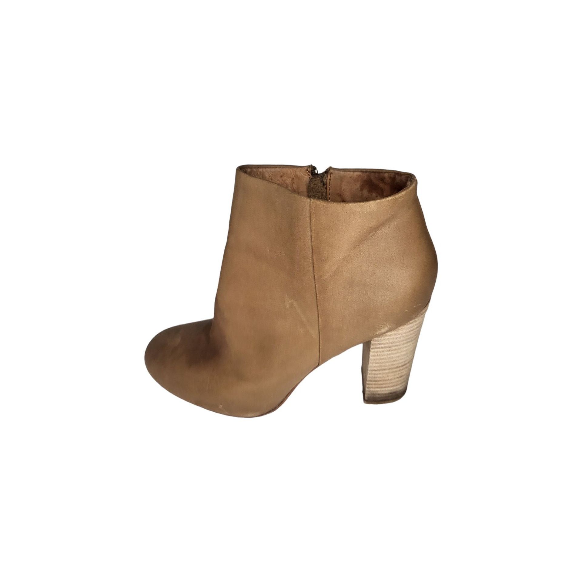 Joie Joie Brown Leather Ankle Boots Women Sz 7 US Vero Cuoio Bloc Size US 7 / IT 37 - 1 Thumbnail