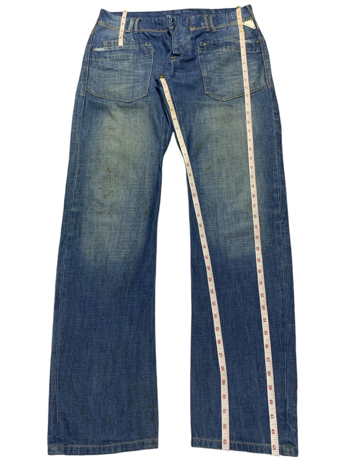 Replay Vintage Replay Mud Wash Distressed Style Jeans Size US 33 - 13 Thumbnail