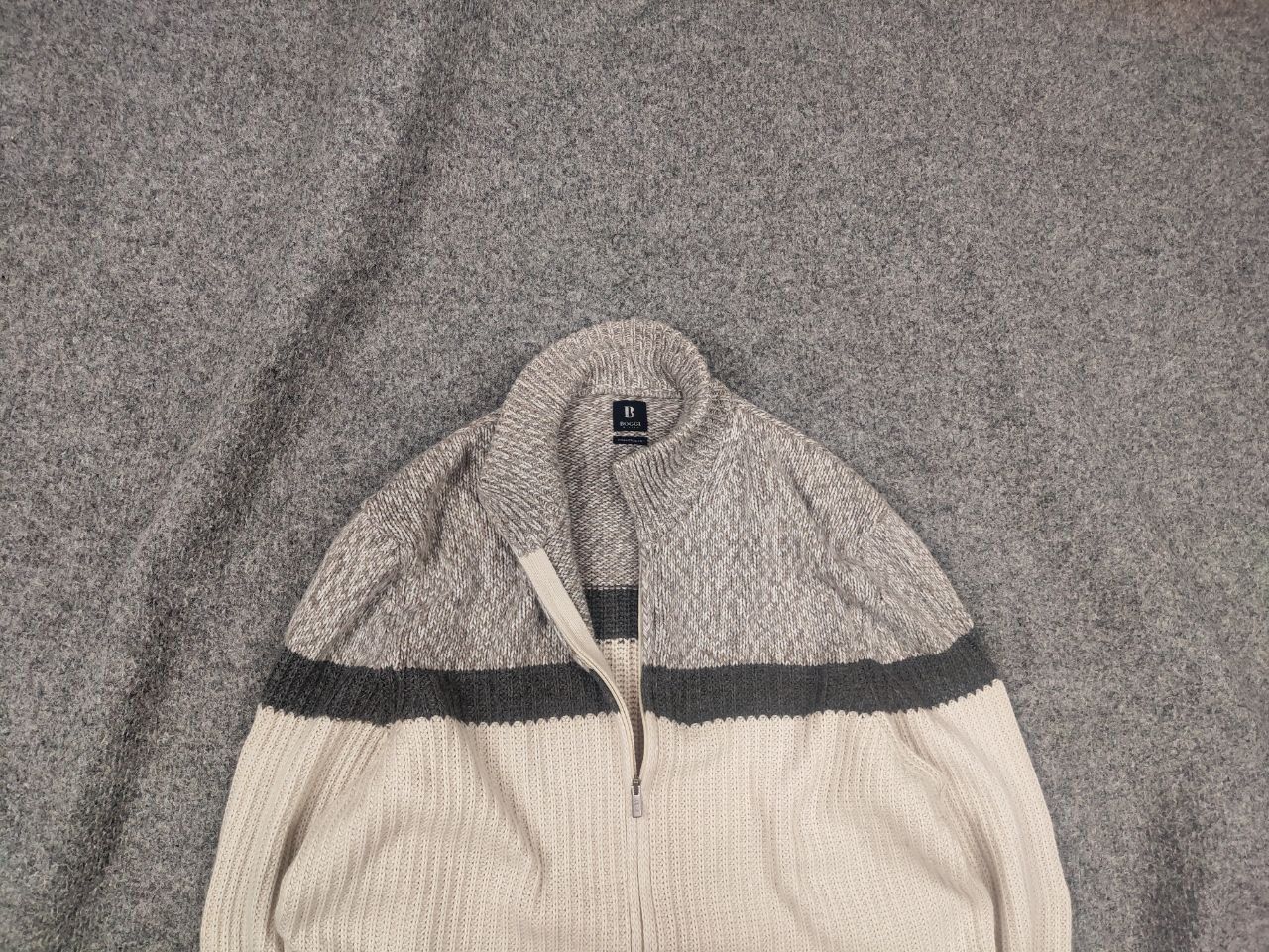 Boggi Boggi Milano Italy cashmere blend Full Zip Knit Beige Jumper Size US L / EU 52-54 / 3 - 2 Thumbnail