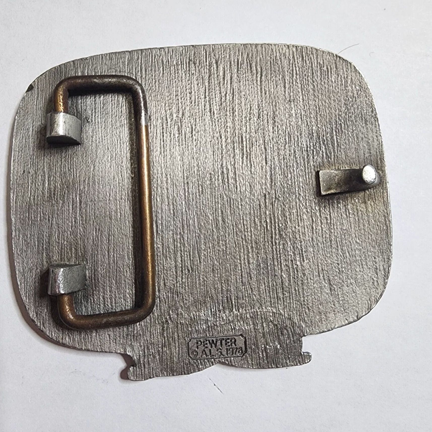 Vintage VINTAGE Nautical Pewter Belt Buckle Sailboat Clipper '76 Tall Ship Commemorative Unisex Adult Size ONE SIZE - 3 Thumbnail