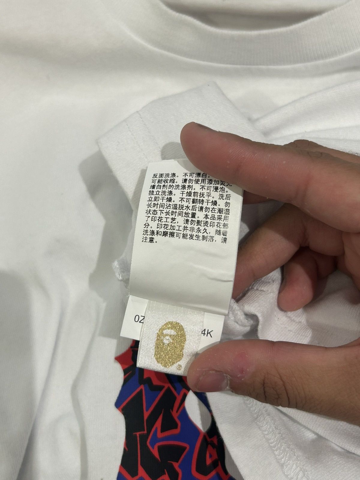 Bape Bape grafiti pattern tee white Size US XXL / EU 58 / 5 - 10 Thumbnail