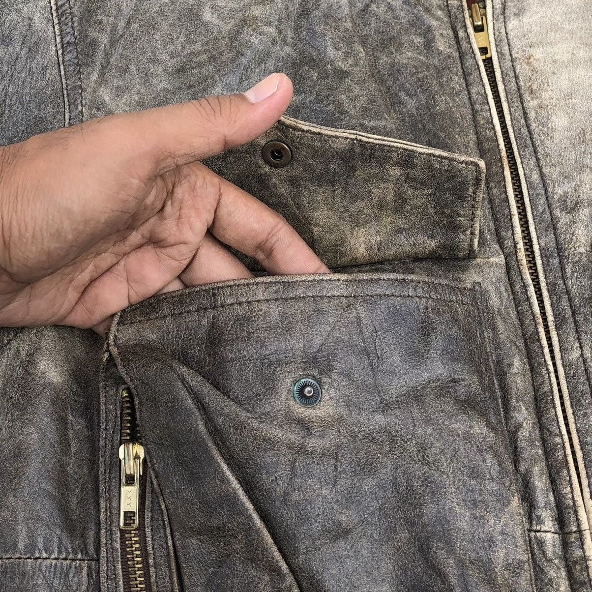 Vintage Vintage Sun Faded Cow Leather A-2 Bomber Jacket Size US M / EU 48-50 / 2 - 11 Thumbnail