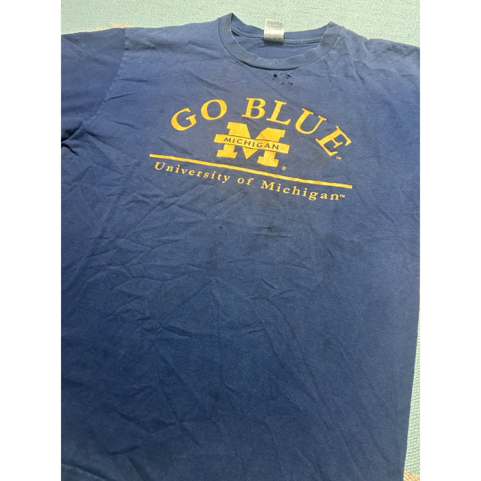 Vintage VINTAGE Michigan Wolverines Go Blue College T-Shirt XL Men Blue Shirt Size US XL / EU 56 / 4 - 2 Thumbnail