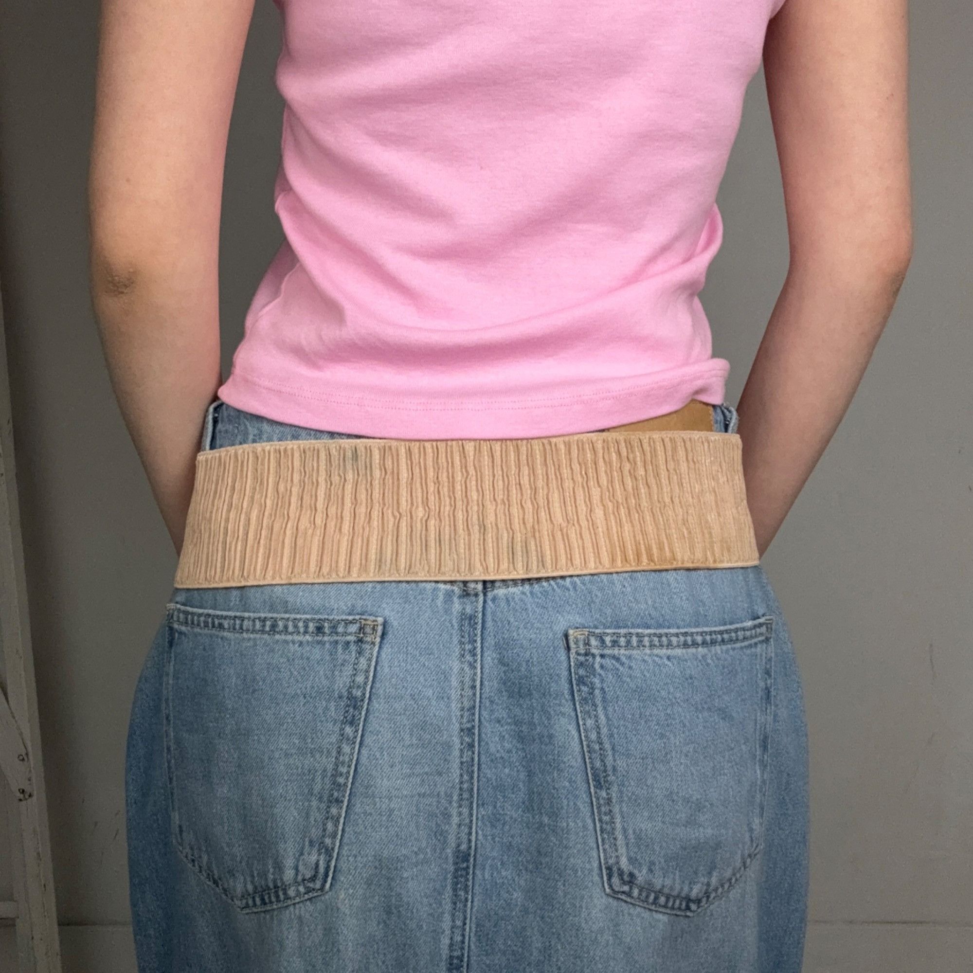 Other O/S - Y2K Stretchable Cream Over Belt Size ONE SIZE - 3 Thumbnail