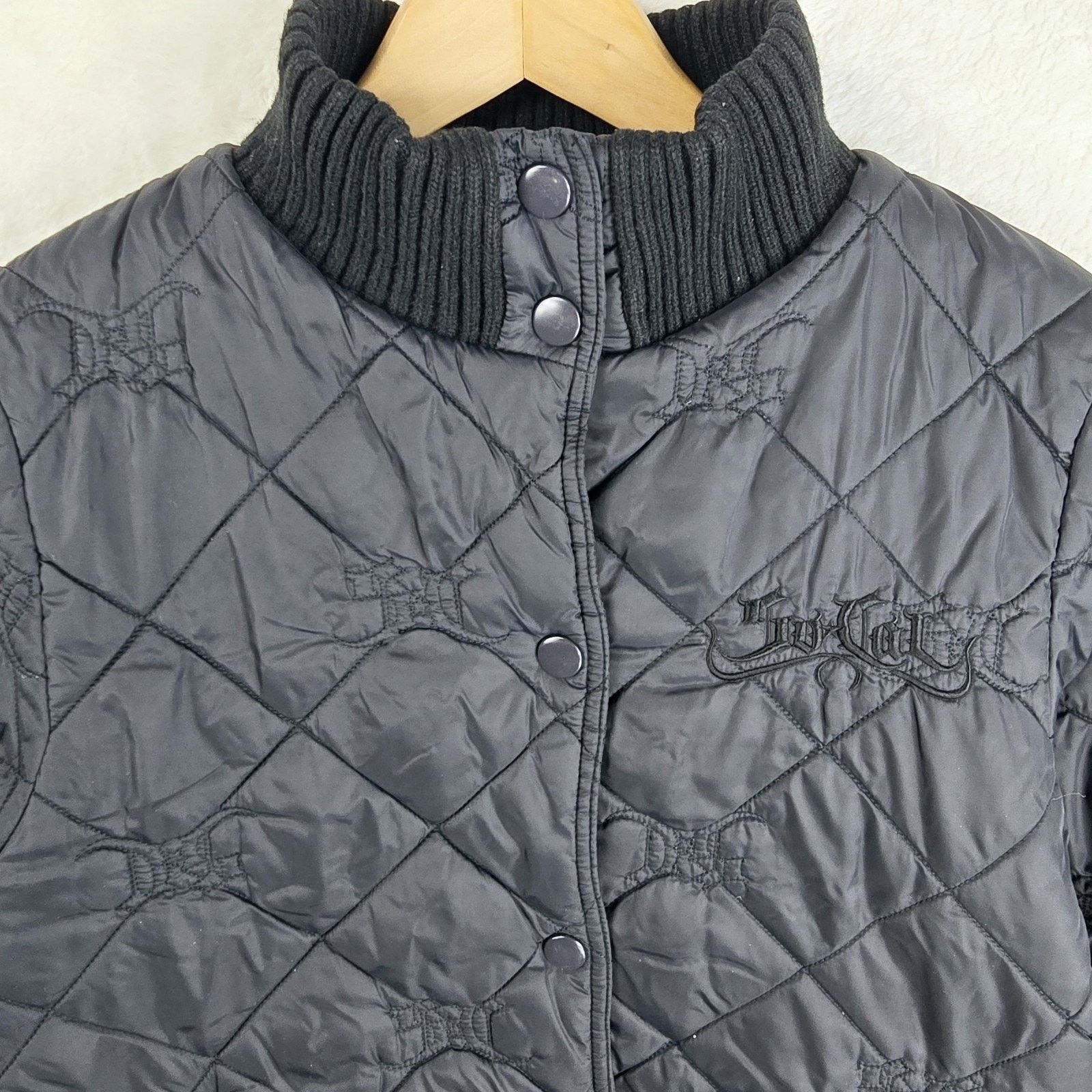 No Fear Vintage No Fear So Cal AOP Black Quilted Jacket Medium Y2K Size M / US 6-8 / IT 42-44 - 3 Thumbnail