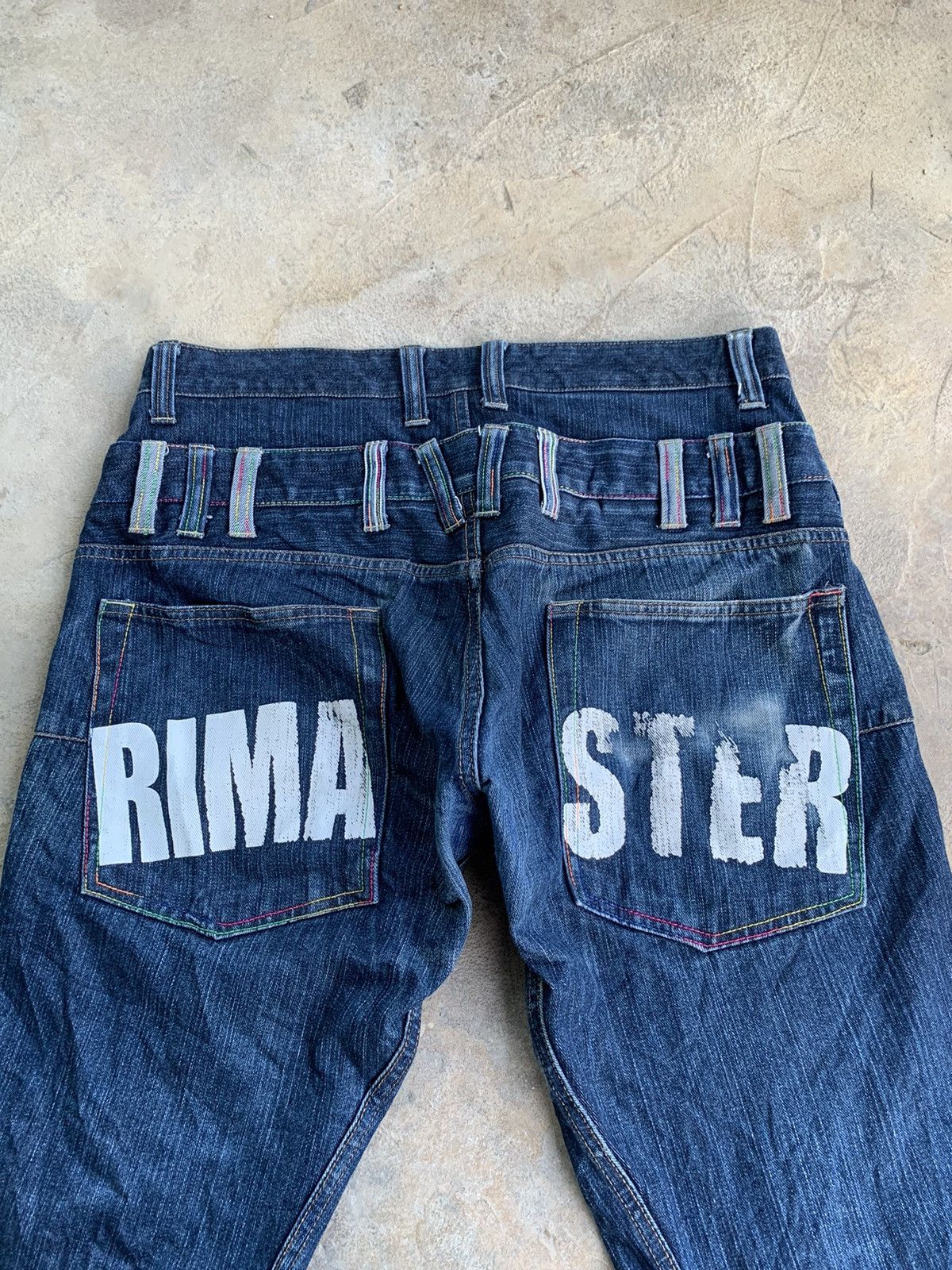 If Six Was Nine × Japanese Brand × Le Grande Bleu (L.G.B.) Rimaster Double Waist Distressed Denim Jeans Size US 34 / EU 50 - 3 Thumbnail