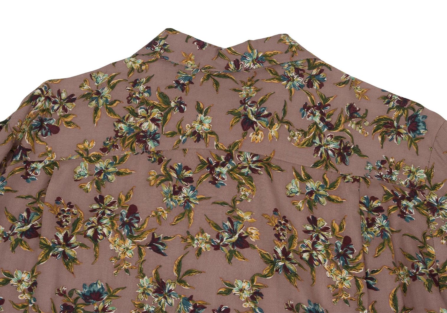 Jean Paul Gaultier Flower Print Rayon Shirt in Mocha Green Yellow Size 48 Size US M / EU 48-50 / 2 - 16 Thumbnail