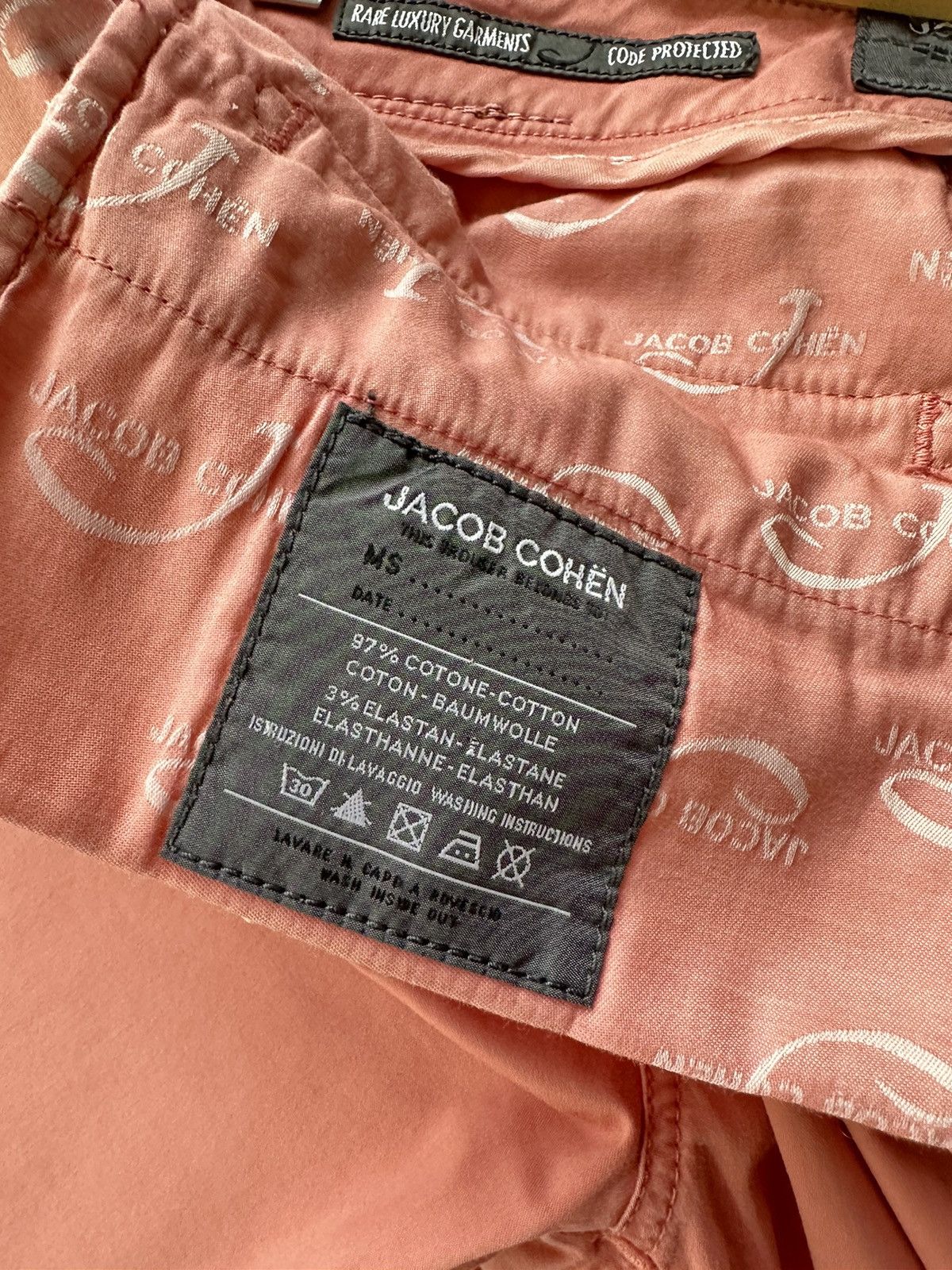 Jacob Cohen Ladies JACOB COHEN Handmade Pink Trousers Size 27" / US 4 / IT 40 - 8 Thumbnail