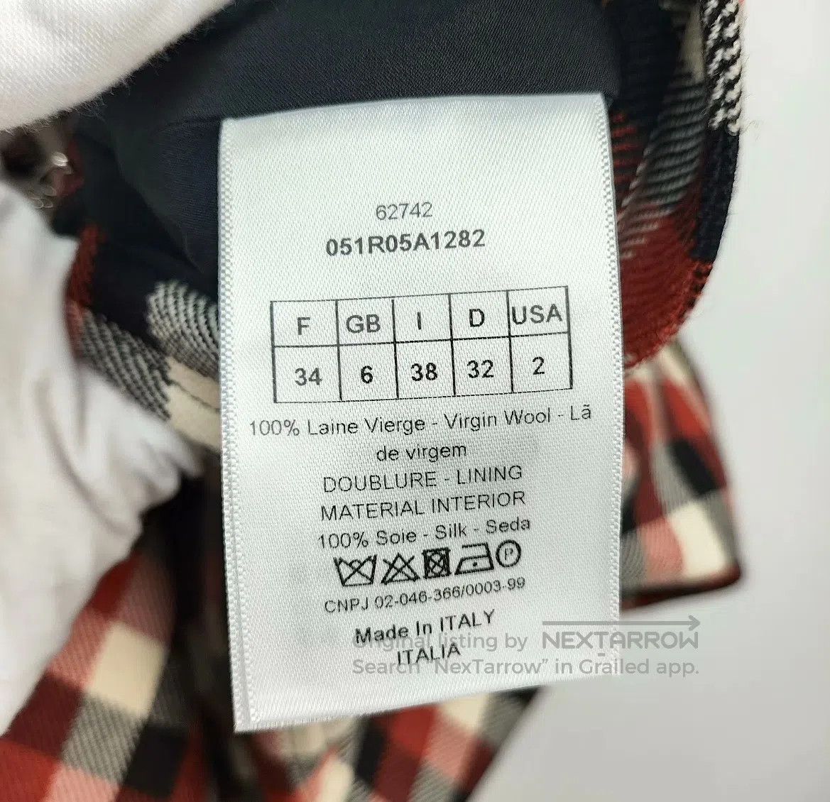 Dior Dior Black and red plaid long woolen dress| Size XXS / US 00 / IT 34 - 6 Thumbnail