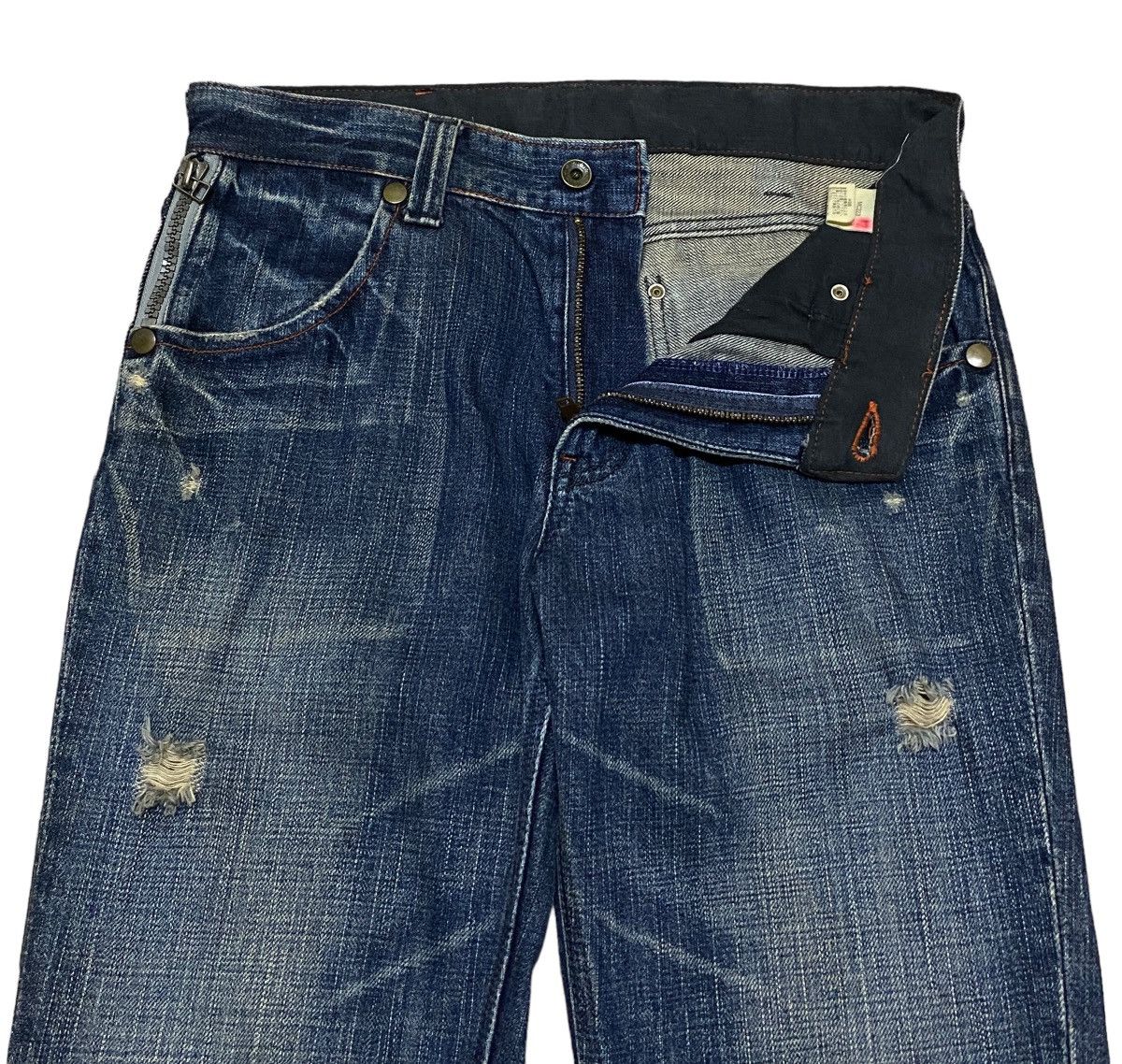 14th Addiction × If Six Was Nine × Japanese Brand Rare Design Vintage Denim Craft Flared Jeans 2000s Size US 29 - 6 Thumbnail