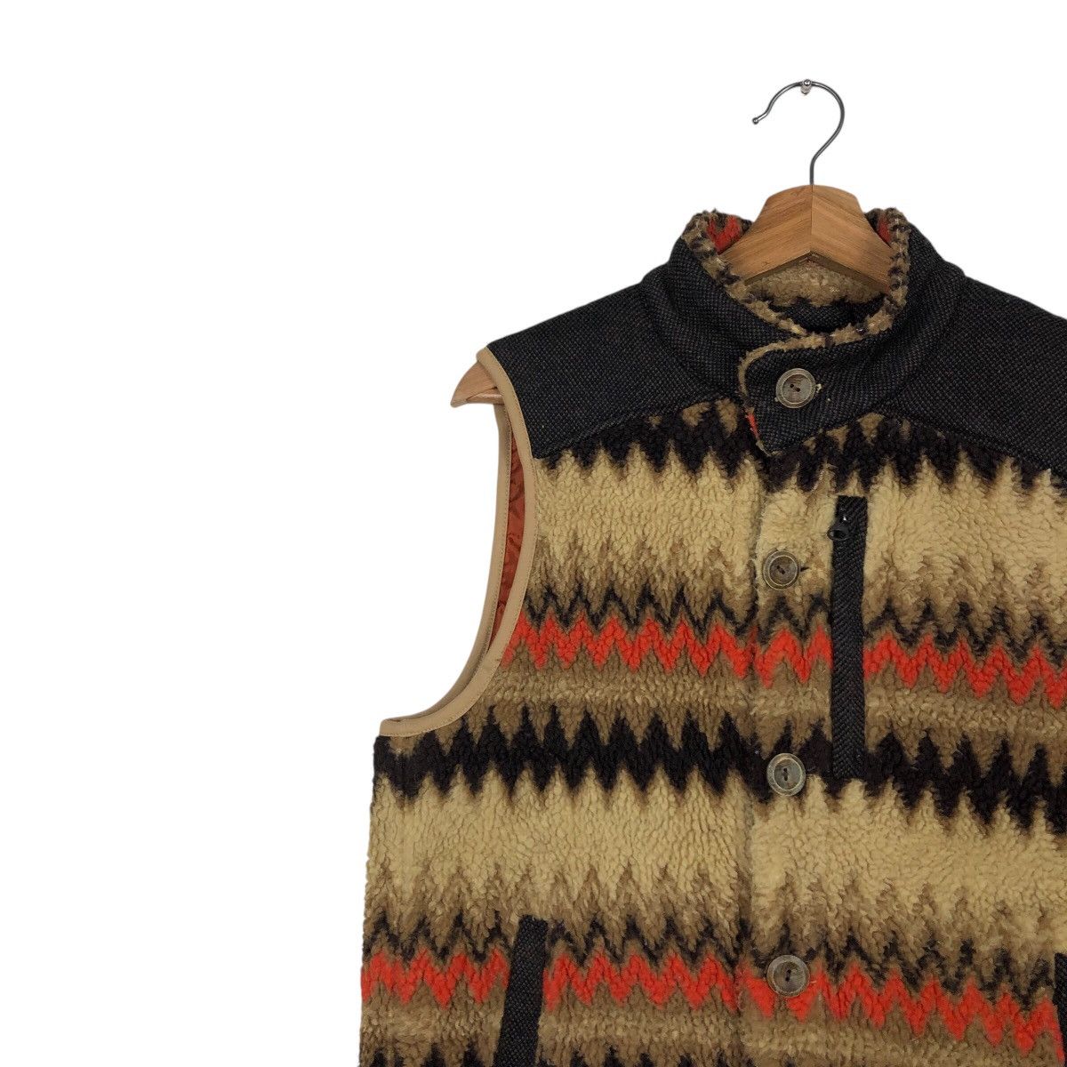 Japanese Brand 📌Vintage Vest Navajo Native Design Neo Fleece Issey Miyake Size US L / EU 52-54 / 3 - 8 Thumbnail