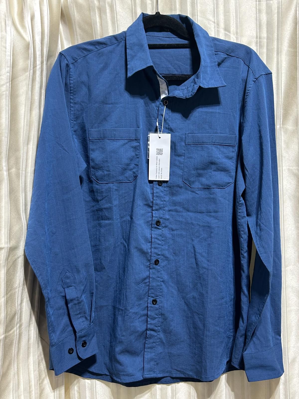Designer Coofandy Men's Blue Button-Down Casual Shirt - Size M Size US M / EU 48-50 / 2 - 2 Thumbnail