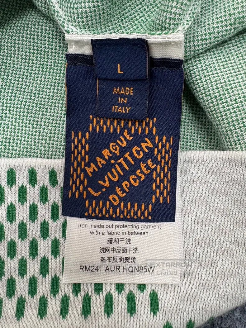 Louis Vuitton Louis Vuitton White and green checkerboard short sleeve Size US L / EU 52-54 / 3 - 6 Thumbnail