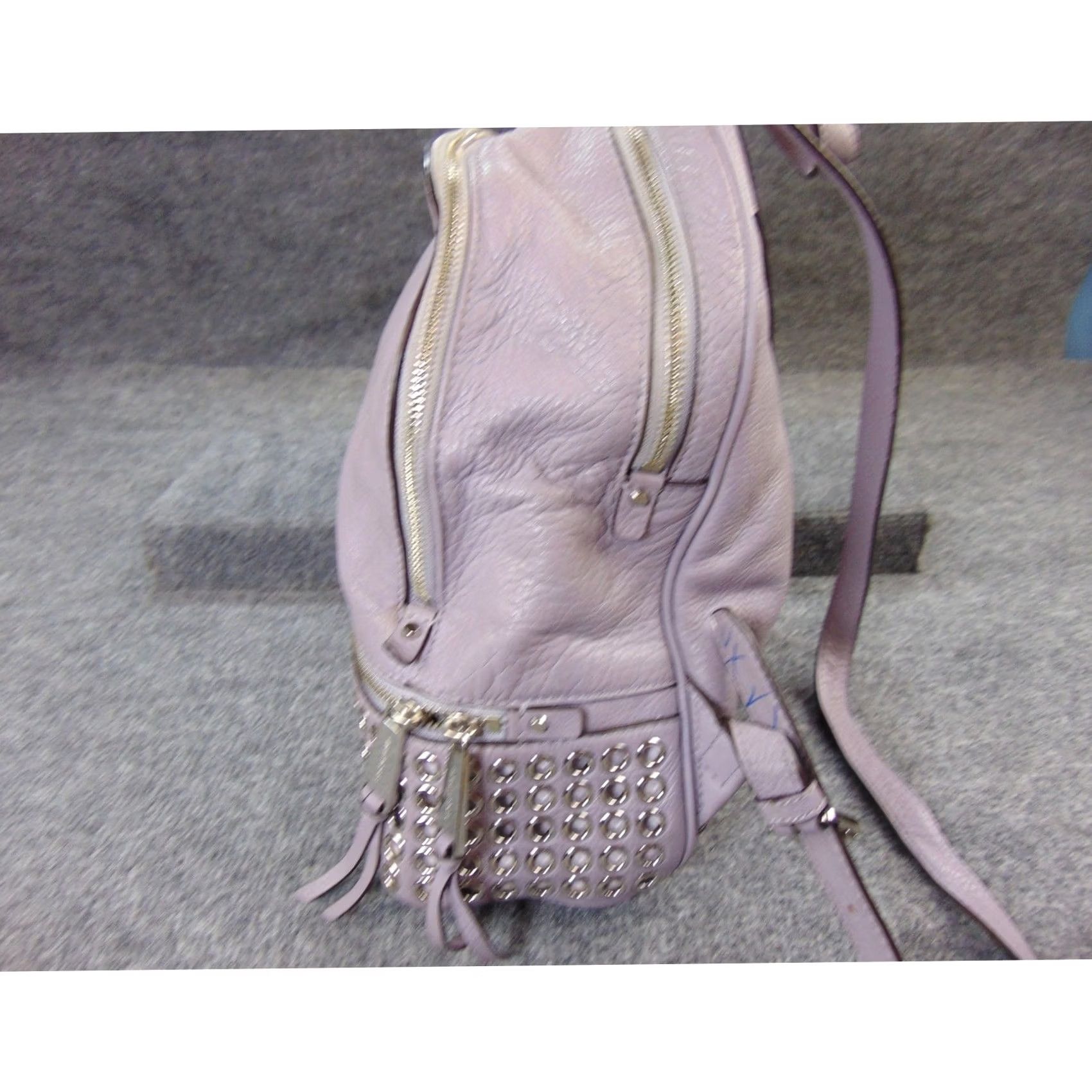 Michael Kors Michael Kors Rhea Backpack Lavender Purple Pebbled Leather Studded Grommet Bag Size ONE SIZE - 7 Thumbnail