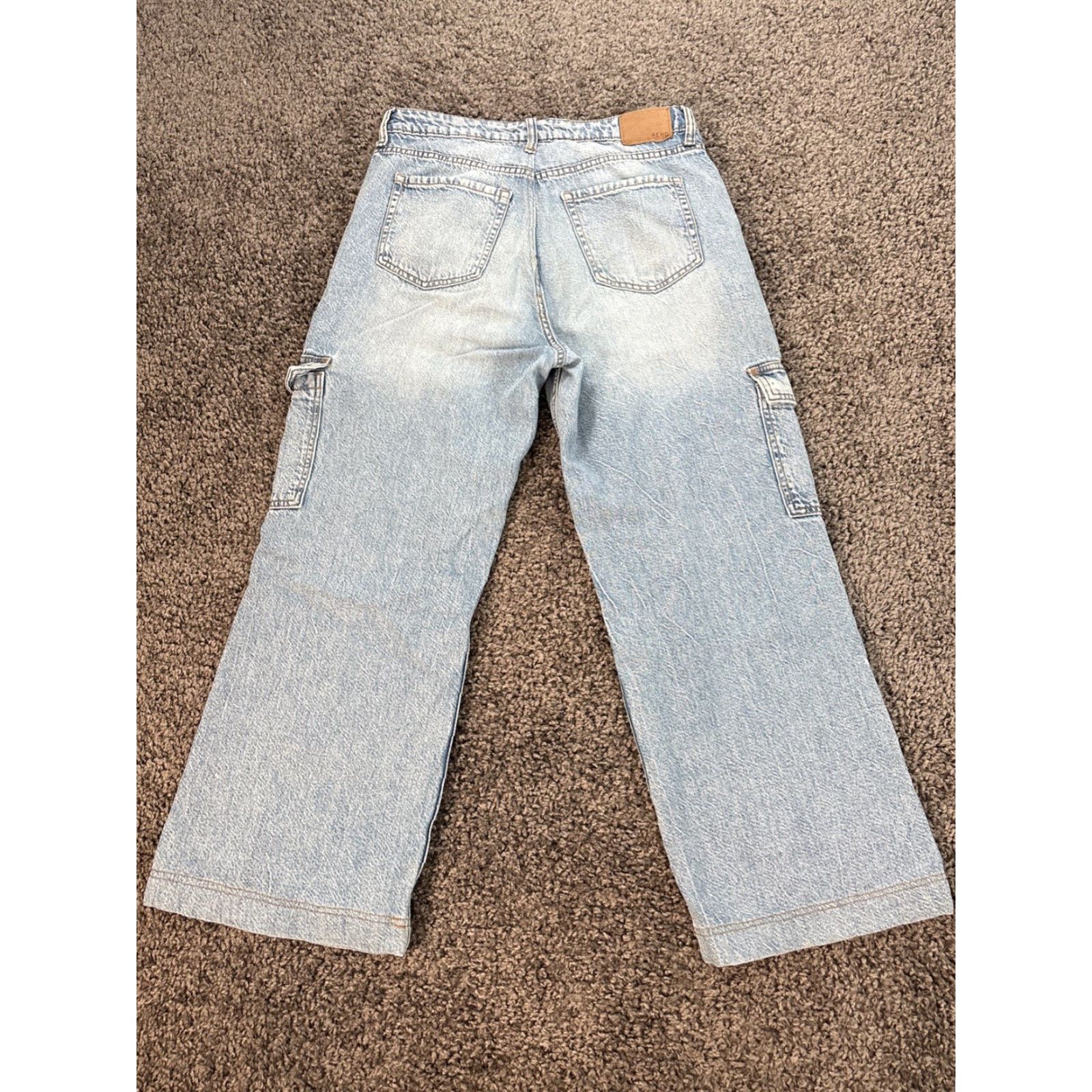 Vintage VINTAGE Aeropostale Jeans Womens 30x27 Wide-Leg Light Wash High Rise Baggy 30 Inseam 27 in Blue Womens Size 30" / US 8 / IT 44 - 7 Thumbnail
