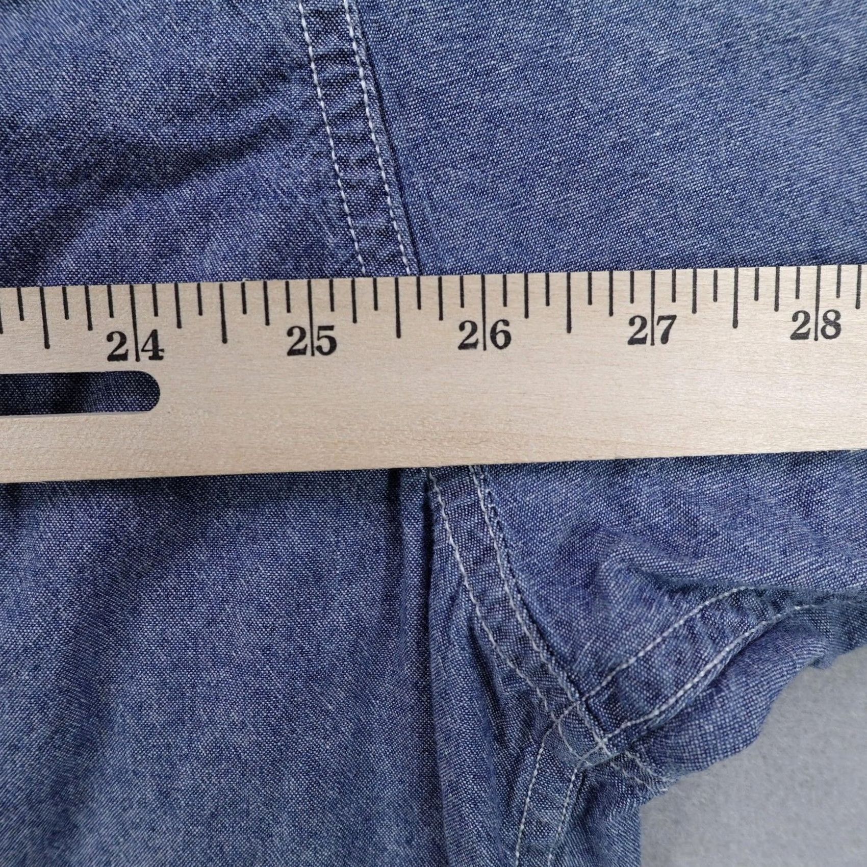 Vintage VINTAGE Big Mac Shirt Mens 2XL Blue Chambray Button Up Field Work Short Sleeve Shirt Mens Size US XXL / EU 58 / 5 - 4 Thumbnail