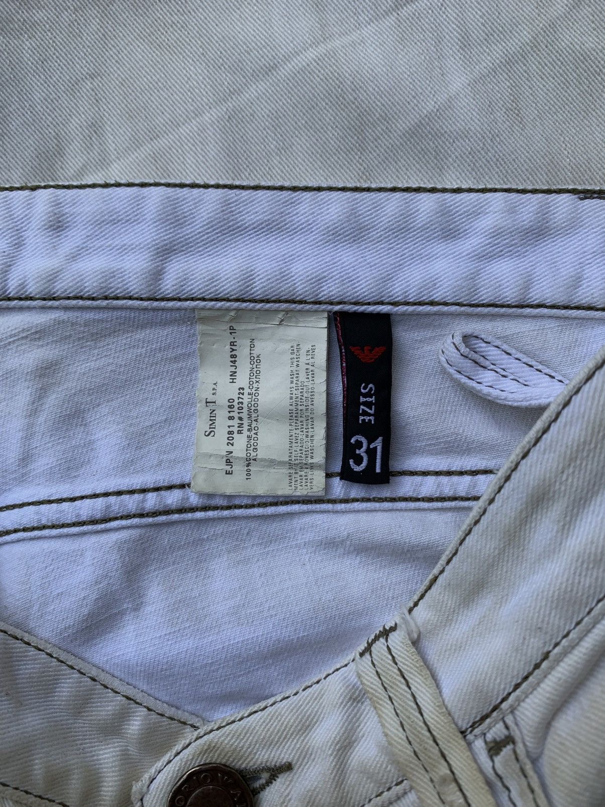 Emporio Armani emporio armani by giorgio armani distressed dirty jeans Size US 31 - 9 Thumbnail