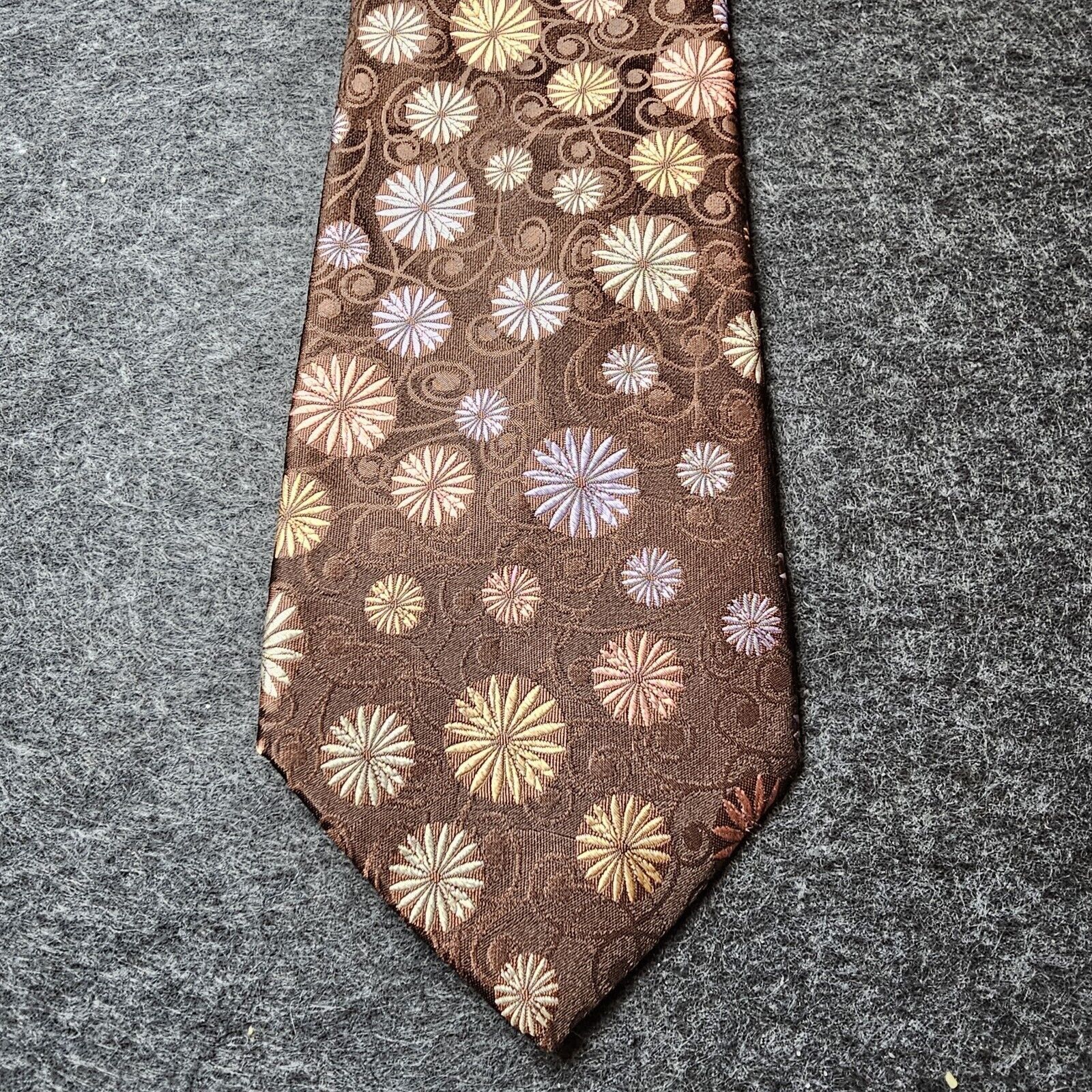 Ted Baker Ted Baker Tie Italian Silk Brown Floral Designer Luxury Size ONE SIZE - 3 Thumbnail