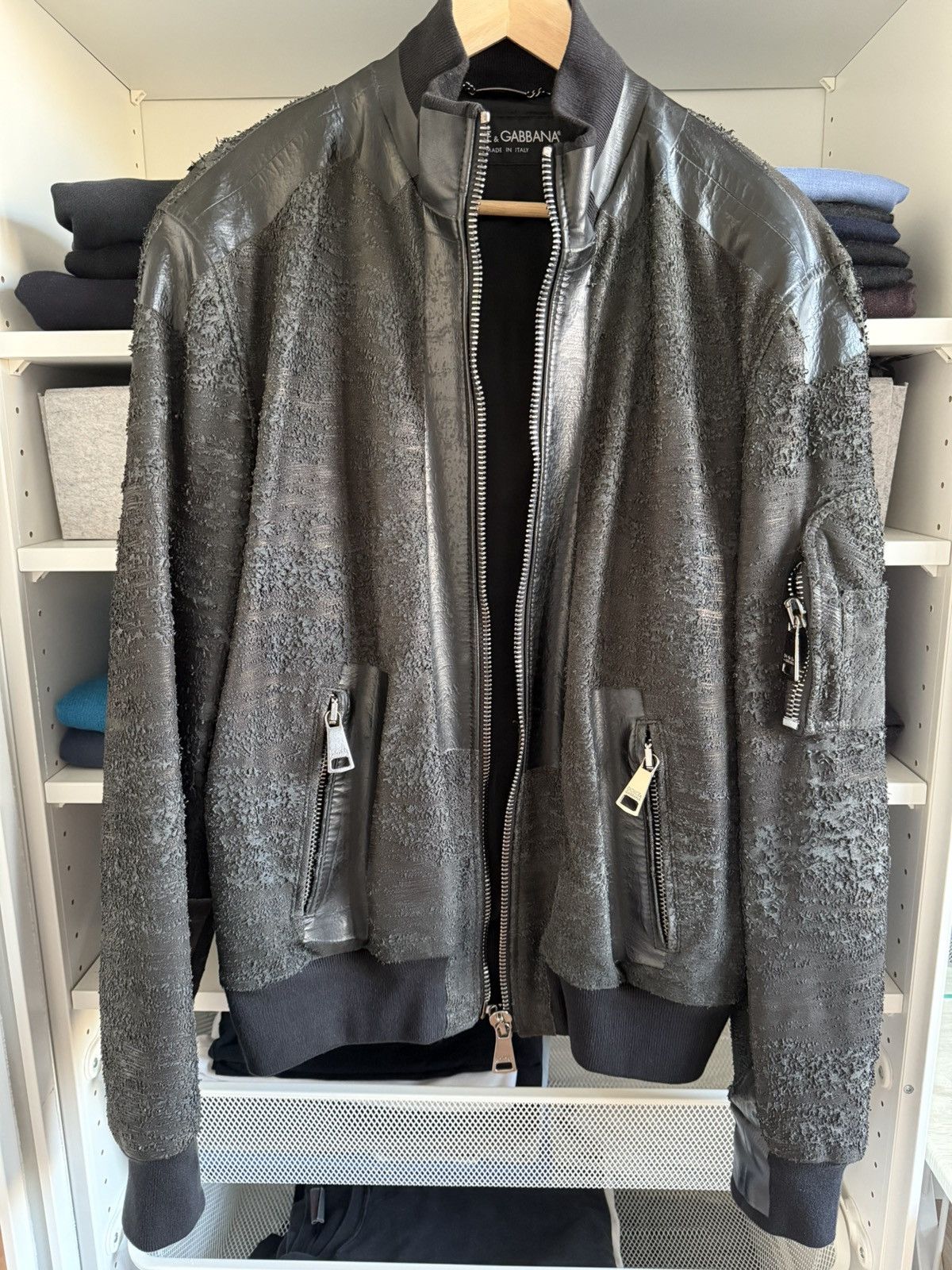 Dolce & Gabbana × Vintage Dolce&Gabbana leather bomber Size US L / EU 52-54 / 3 - 1 Thumbnail