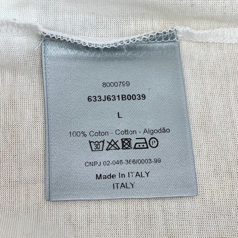 Dior Dior White Bee Embroidered Cotton Vneck T-2506 Size US L / EU 52-54 / 3 - 6 Thumbnail