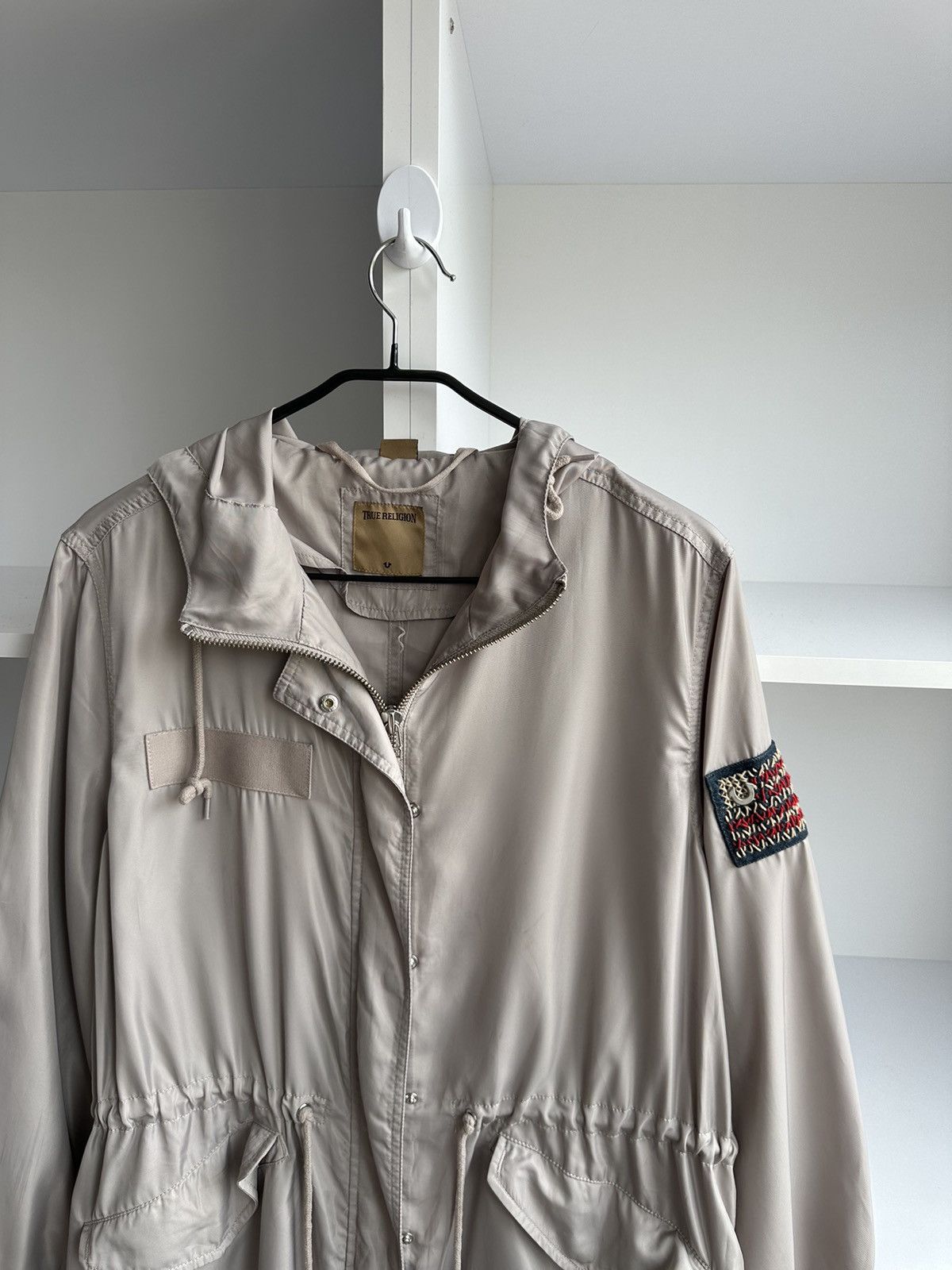 True Religion × Vintage Vintage True Religion Nylon Trench Coat Size US L / EU 52-54 / 3 - 3 Thumbnail