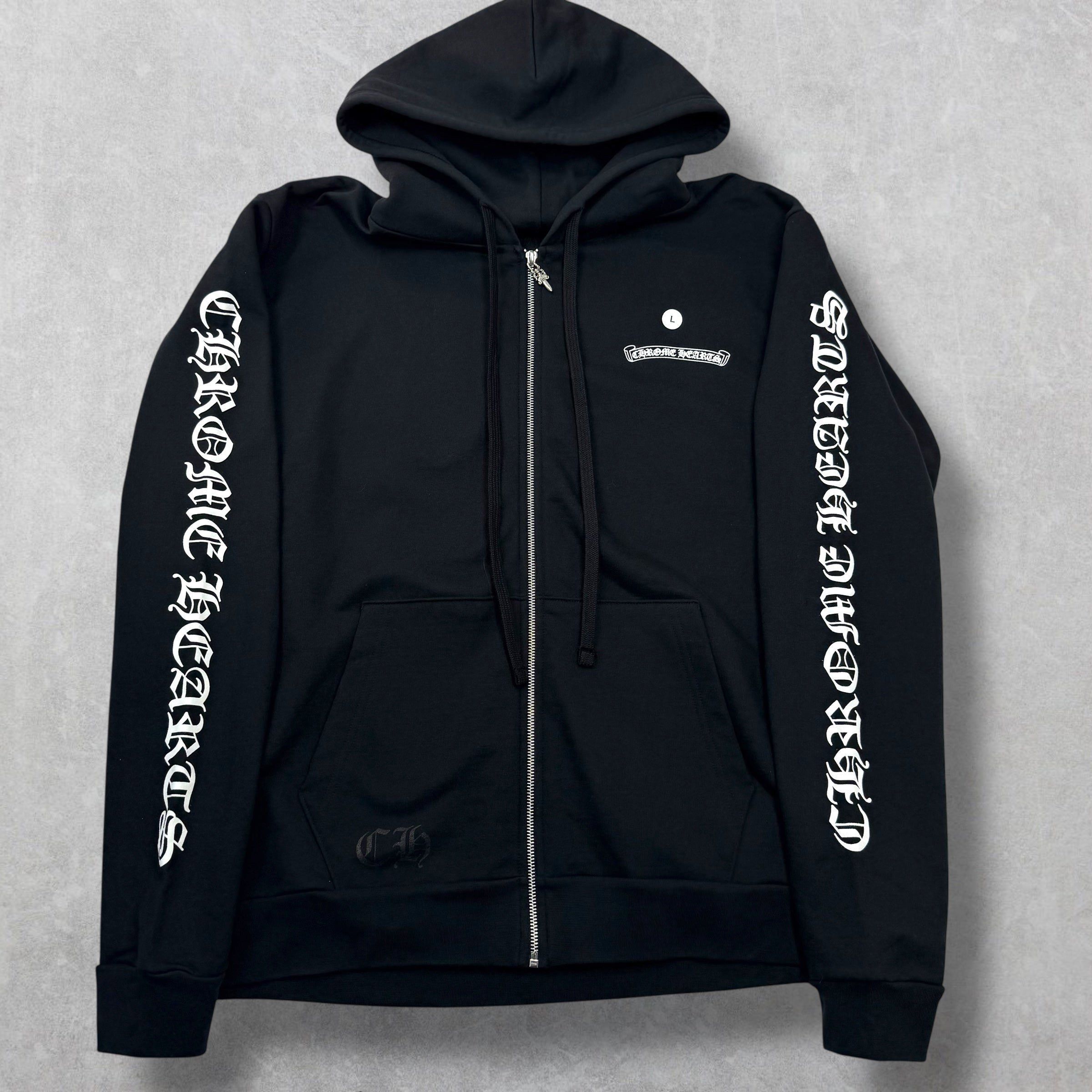 Chrome Hearts Chrome Hearts Scroll Logo Zip Hoodie L Size US L / EU 52-54 / 3 - 1 Thumbnail