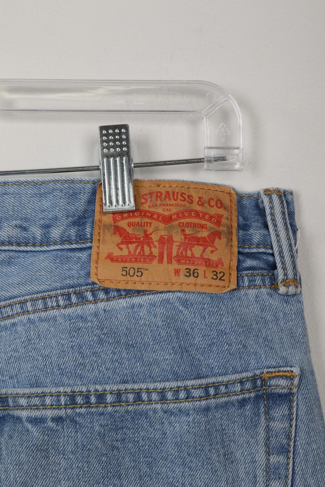 Levi's 00's Levi's 505 Mud Stains Regular Fit Jeans Size US 36 / EU 52 - 5 Thumbnail
