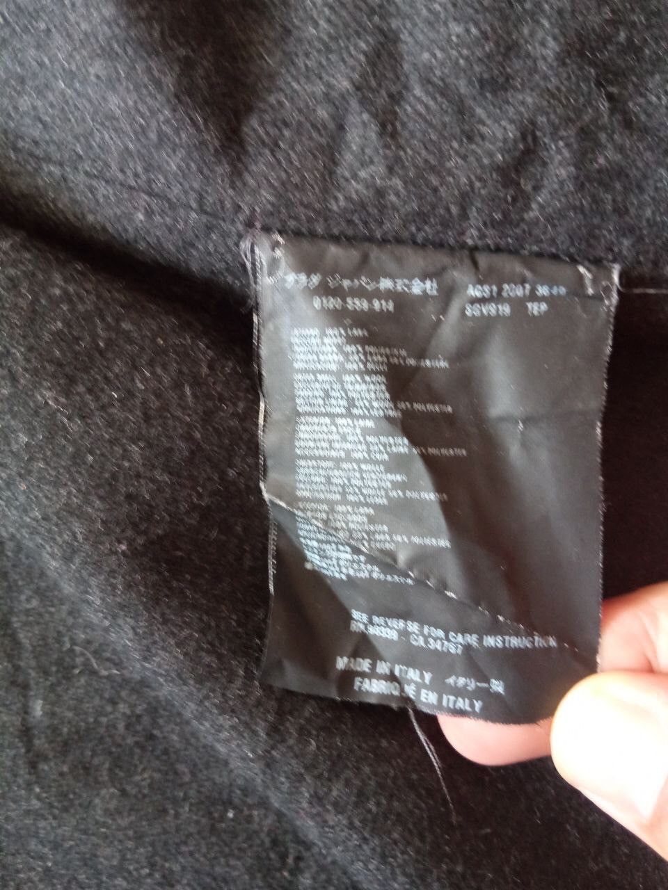 Prada Prada F/w07 Tab Black Tech Leather Wool Nylon Long Over Coat Size US M / EU 48-50 / 2 - 12 Thumbnail