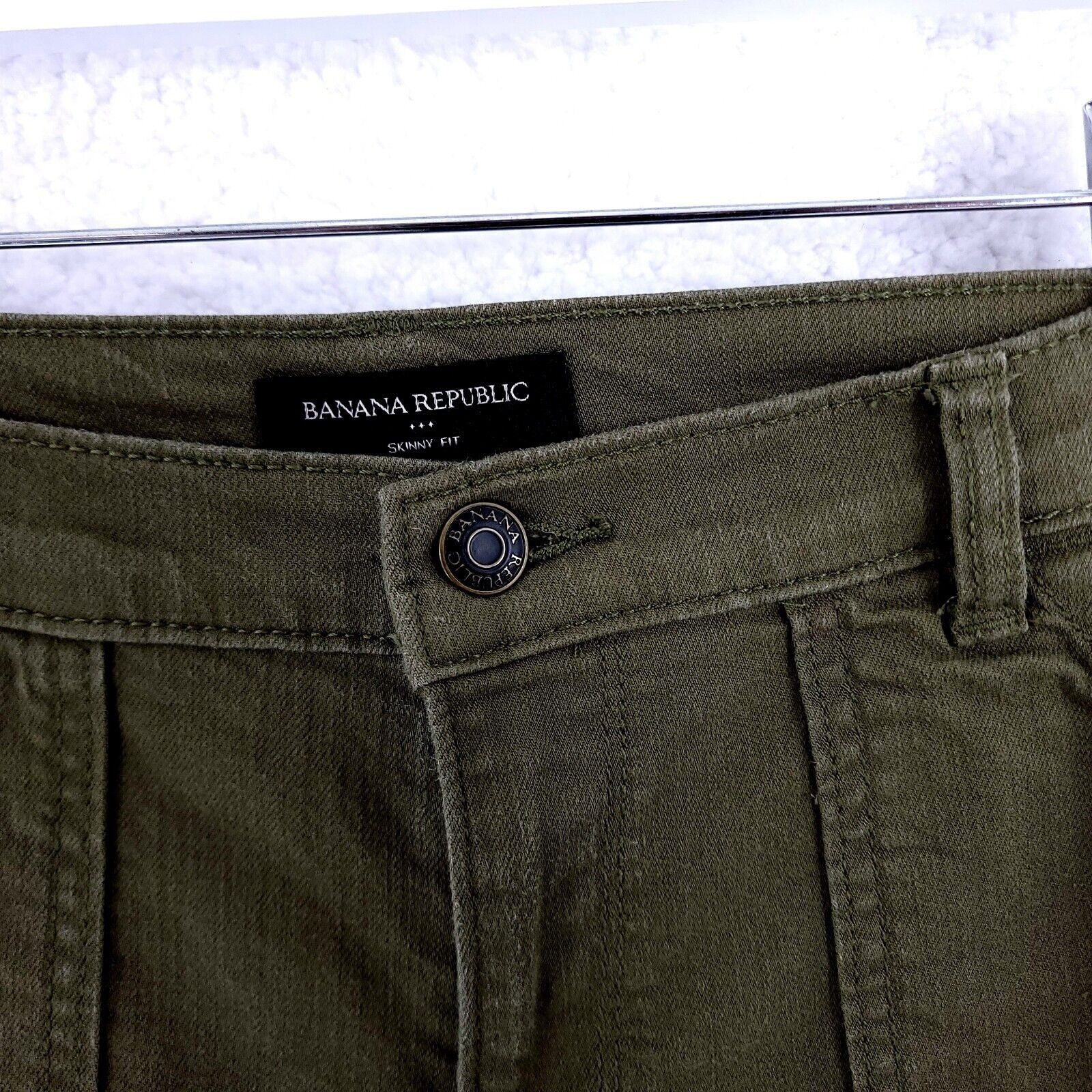 Banana Republic Banana Republic Skinny Fit Green Mid Rise Lightweight Jeans Size 32" / US 10 / IT 46 - 2 Thumbnail